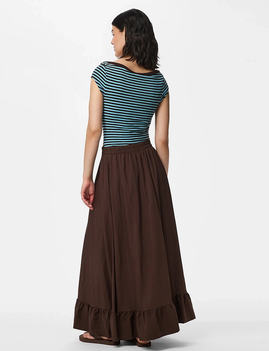 Pieces - PCJULIA HW VOLUME ANKEL SKIRT WVN D2D - maksiseelikud - hot fudge - 3