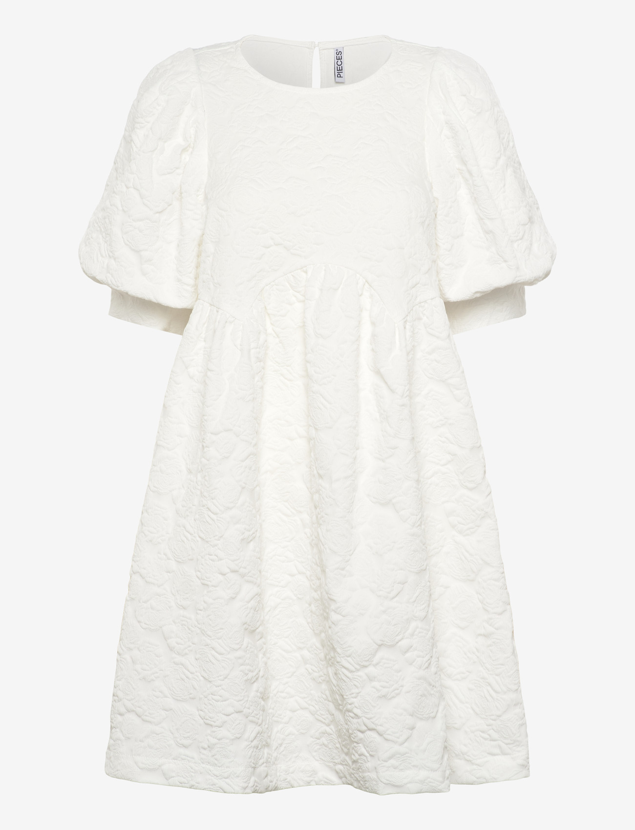 Pieces - PCABBA 2/4 SHORT DRESS WVN D2D - short dresses - cloud dancer - 0