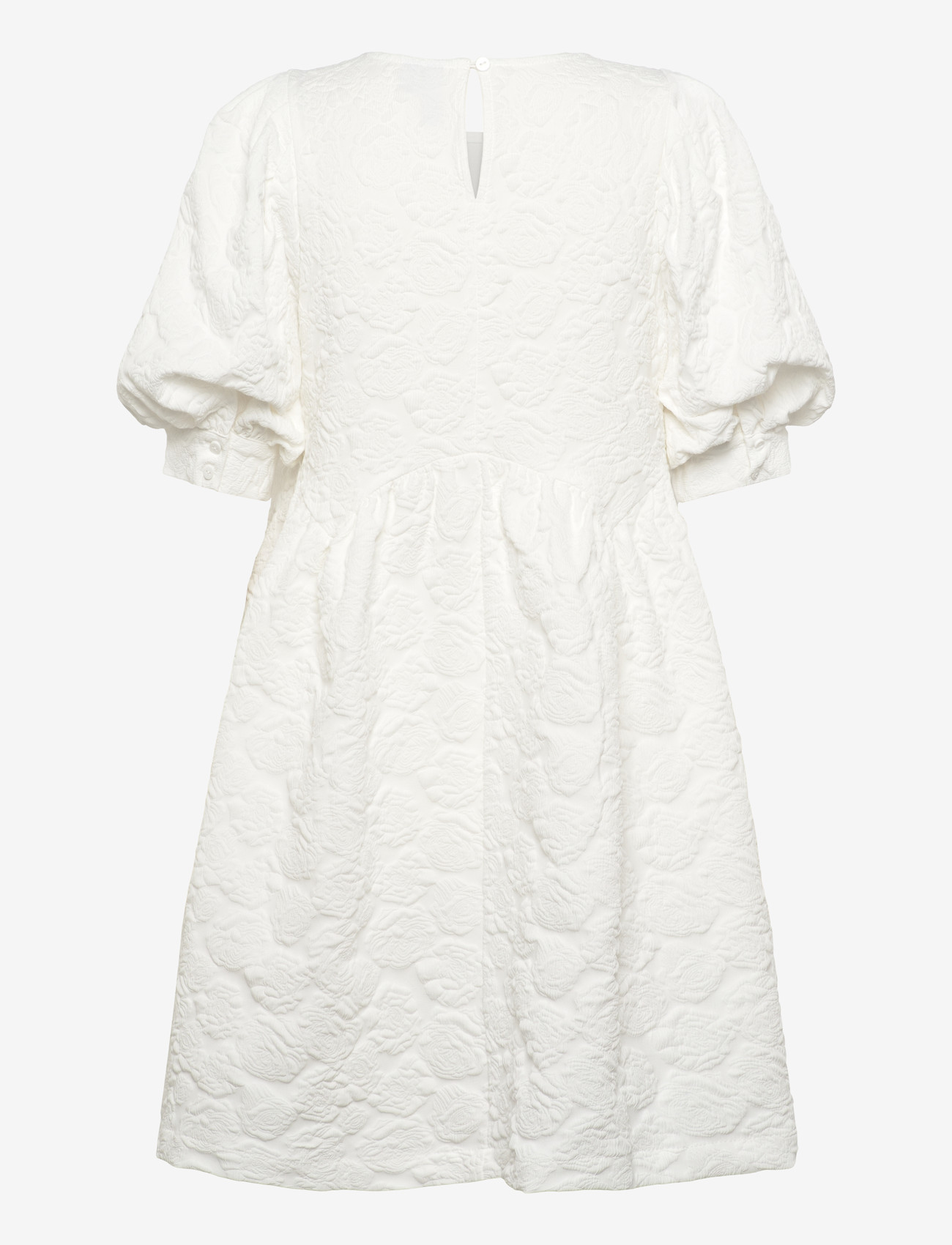 Pieces - PCABBA 2/4 SHORT DRESS WVN D2D - short dresses - cloud dancer - 1