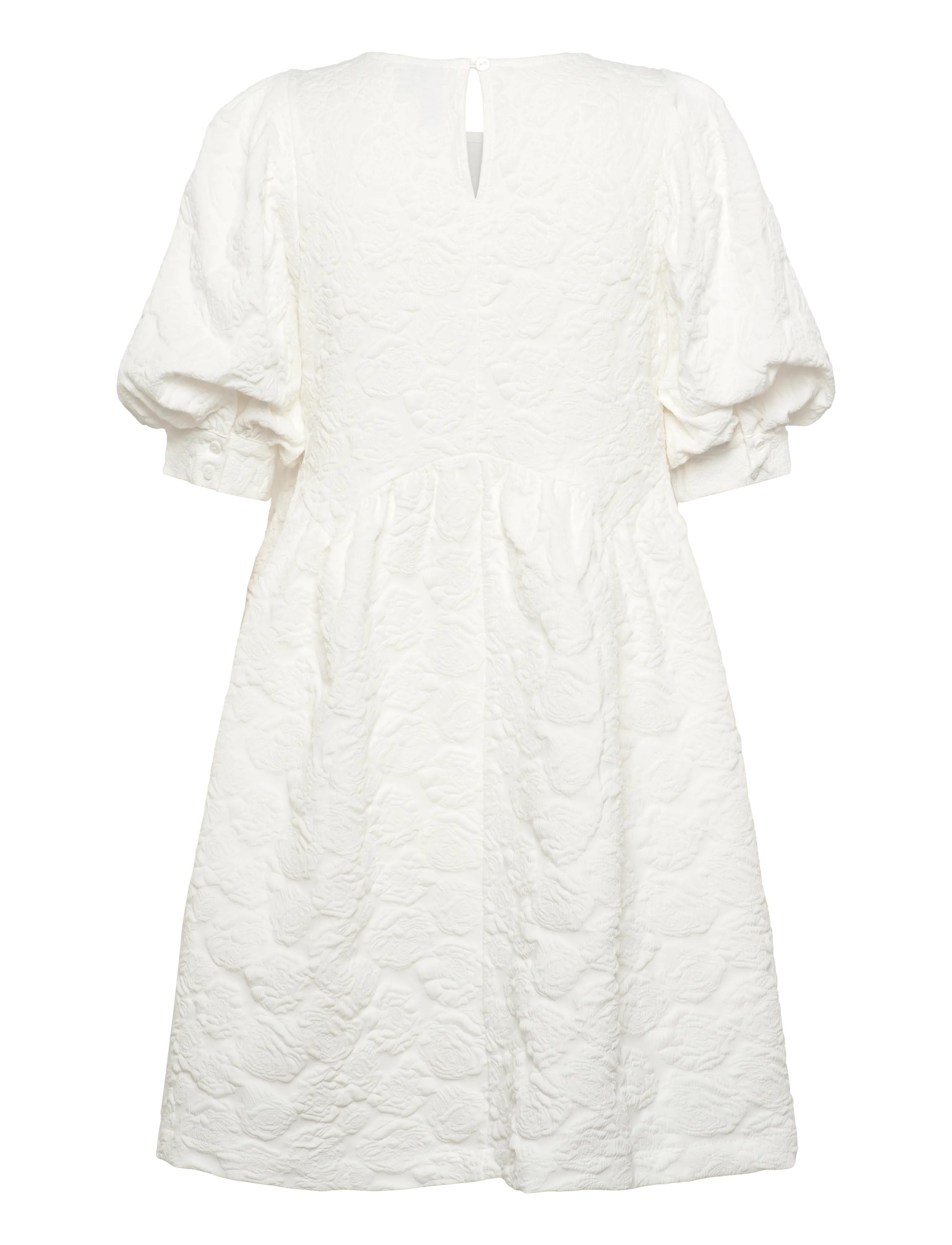 Pieces - PCABBA 2/4 SHORT DRESS WVN D2D - konfirmation - cloud dancer - 1