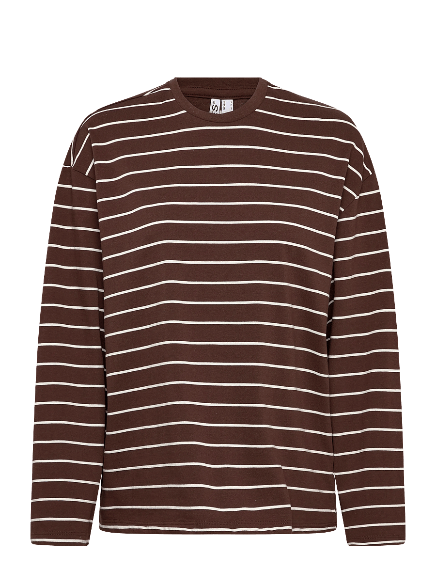 Pieces - PCSADIE LS BARREL SLEEVE TOP JRS D2D - langärmlige tops - hot fudge - 0