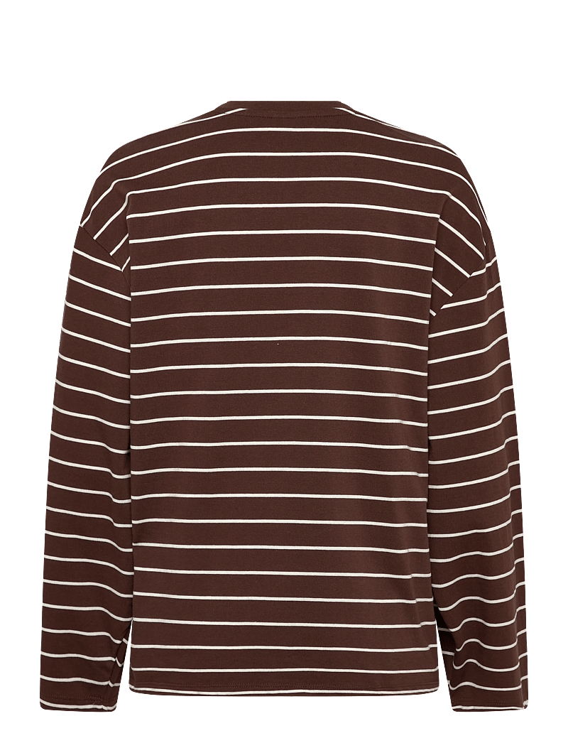 Pieces - PCSADIE LS BARREL SLEEVE TOP JRS D2D - pikkade varrukatega alussärgid - hot fudge - 1