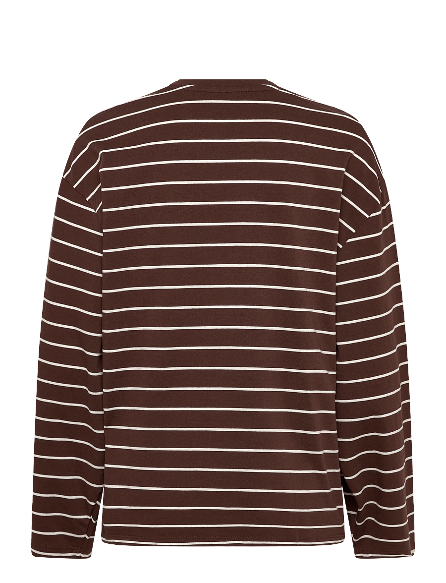 Pieces - PCSADIE LS BARREL SLEEVE TOP JRS D2D - langärmlige tops - hot fudge - 1