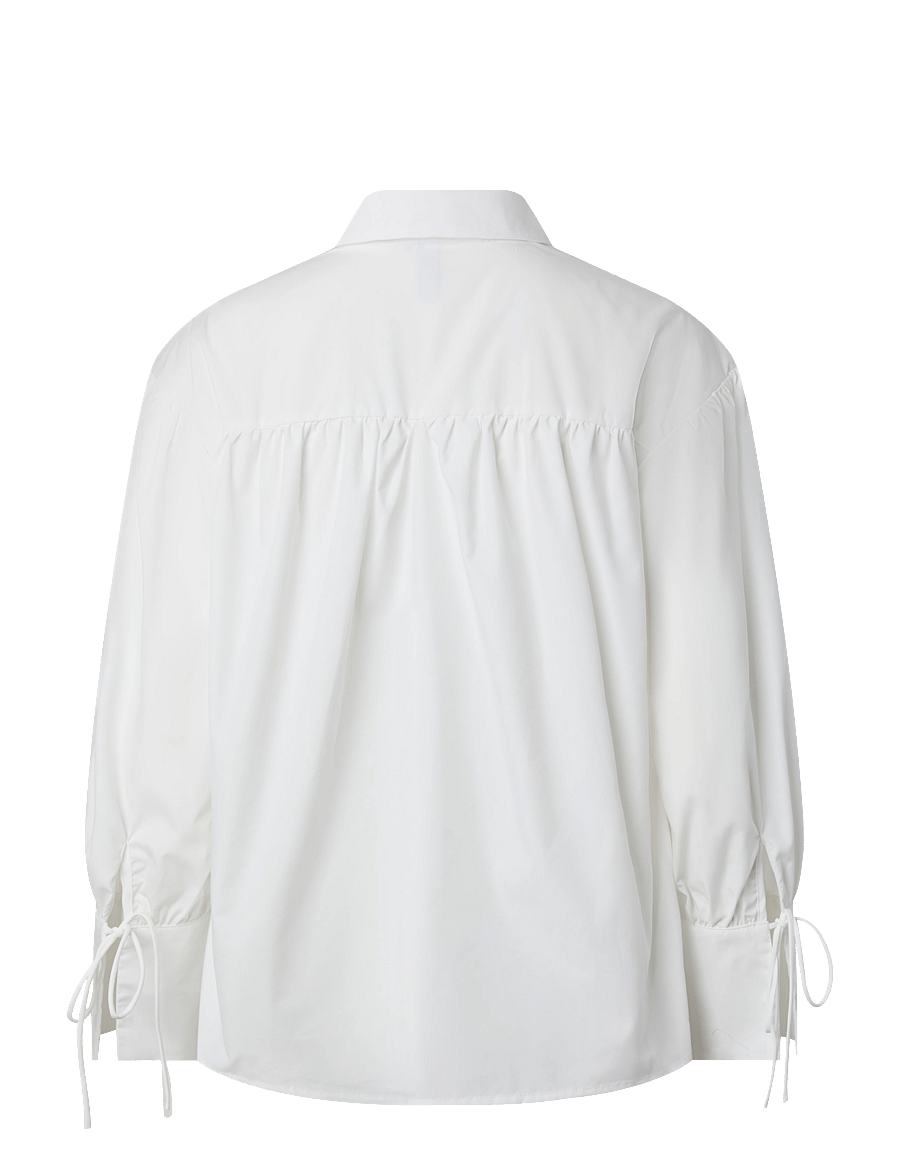 Pieces - PCANNI LS PLEATED DETAIL SHIRT WVN D2D - langärmlige hemden - bright white - 1