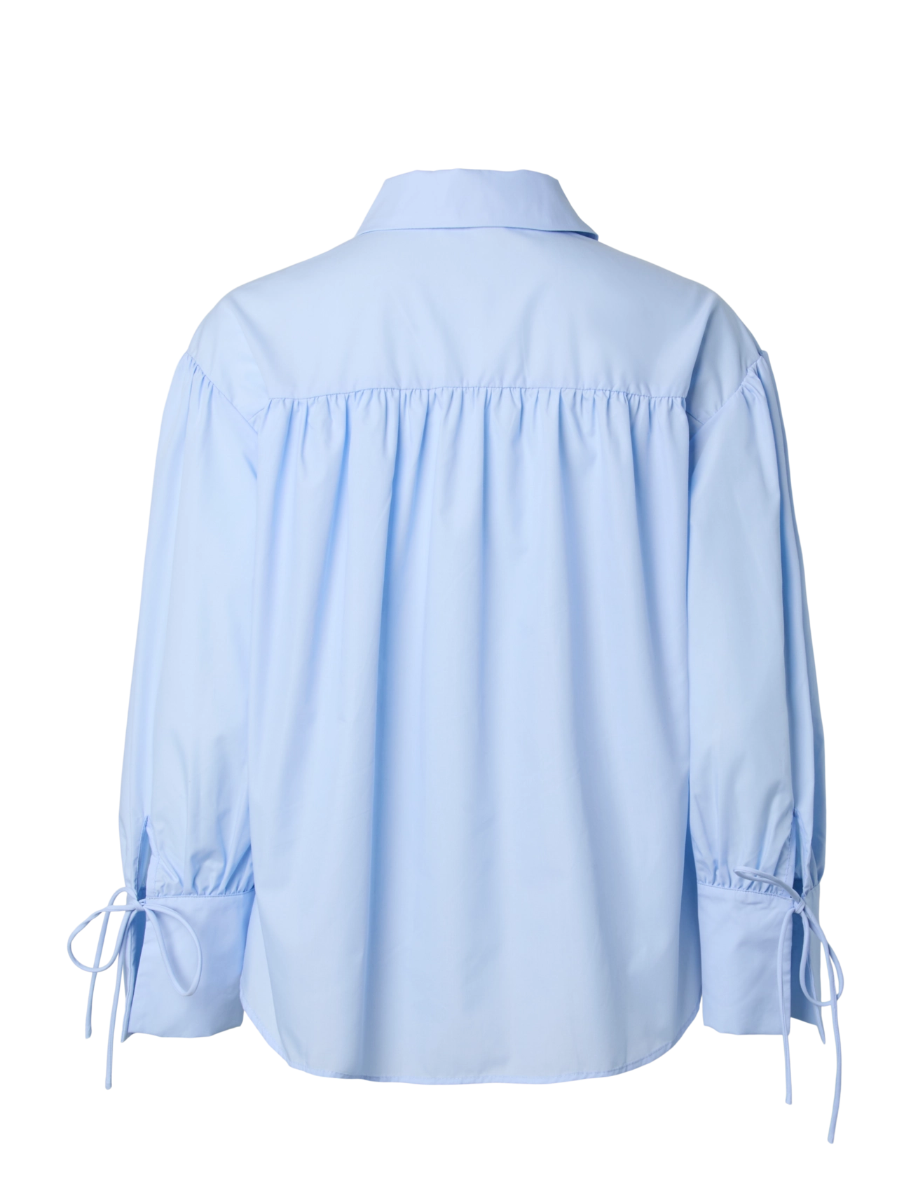 Pieces - PCANNI LS PLEATED DETAIL SHIRT WVN D2D - långärmade skjortor - cashmere blue - 1