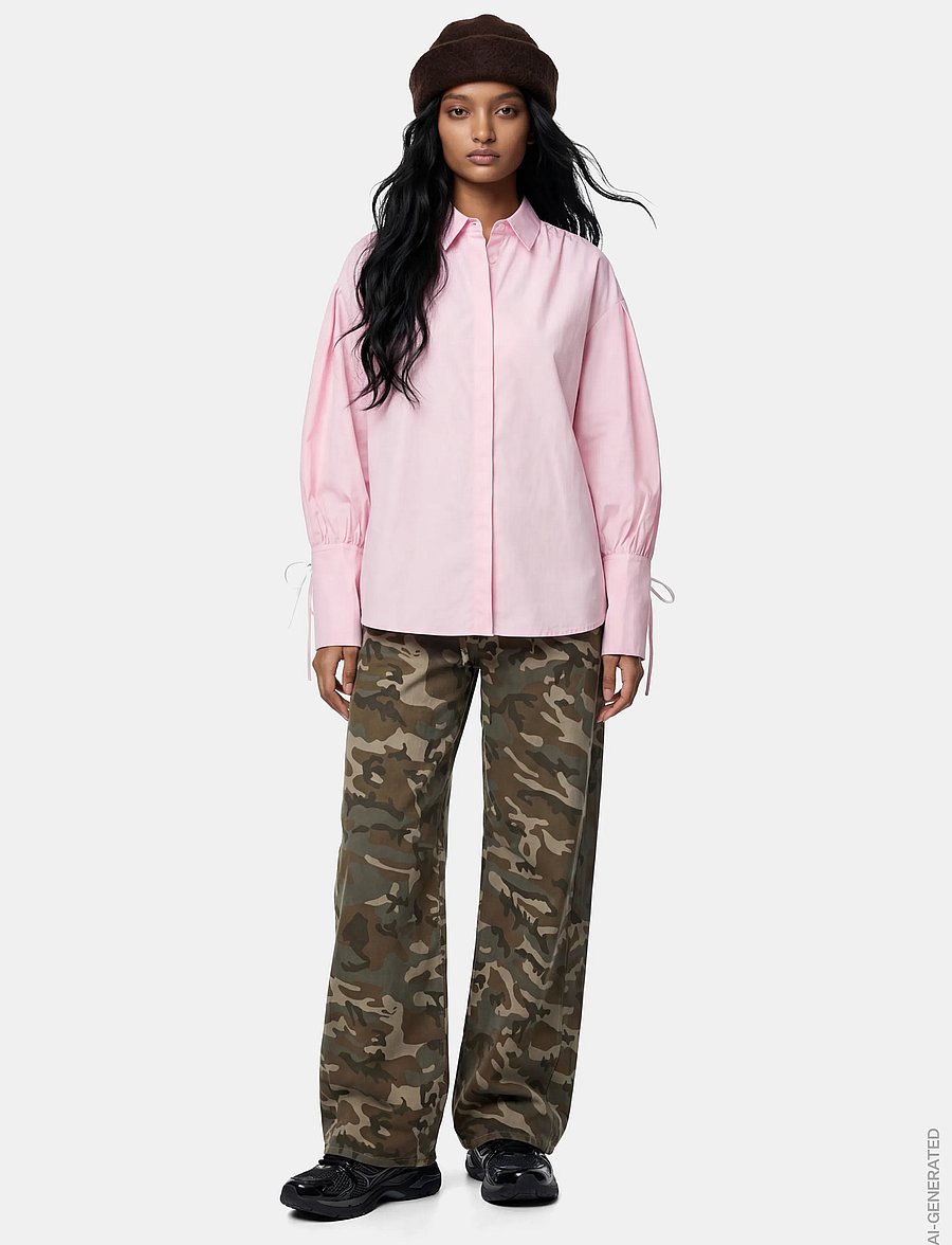 Pieces - PCANNI LS PLEATED DETAIL SHIRT WVN D2D - pikkade varrukatega särgid - roseate spoonbill - 0