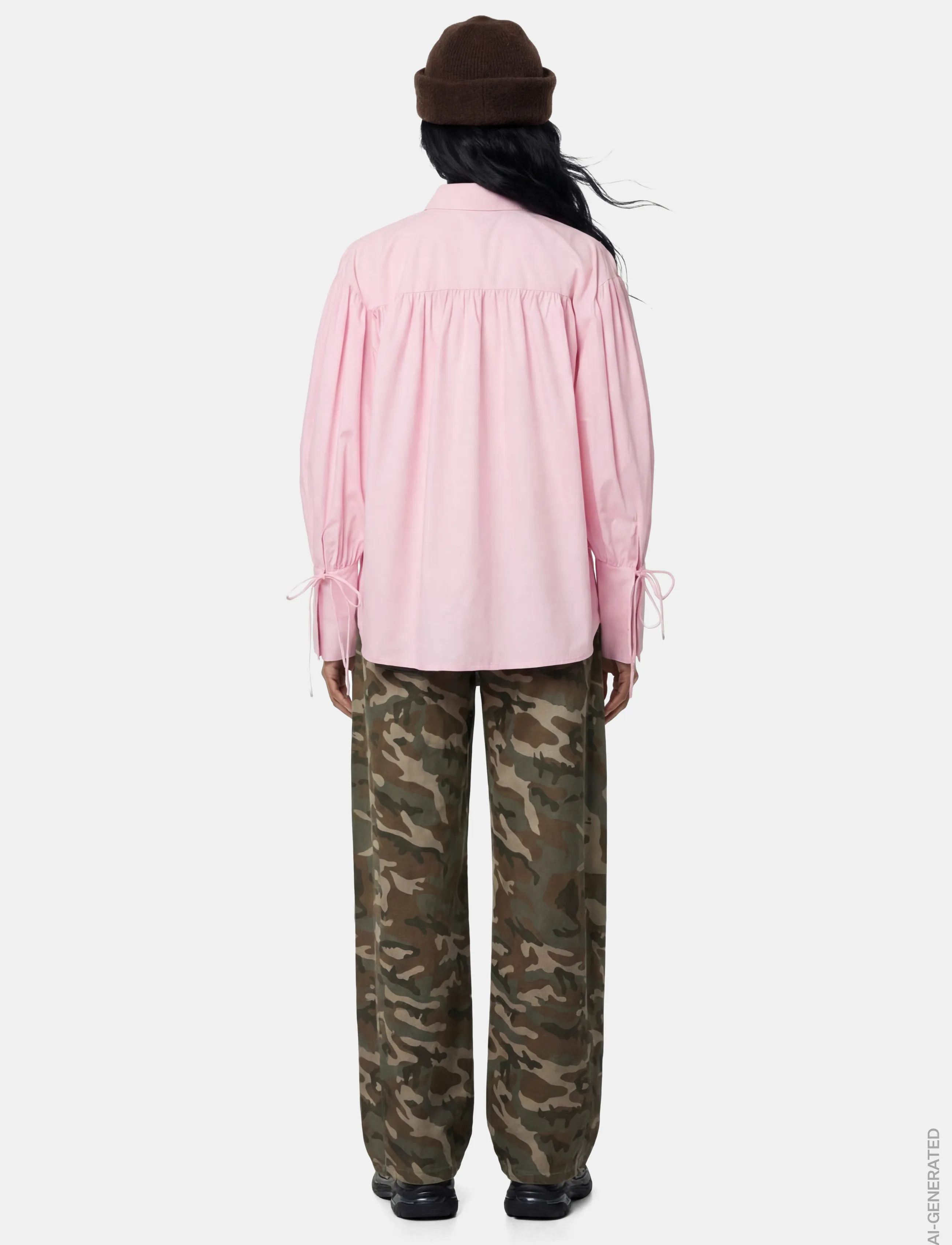 Pieces - PCANNI LS PLEATED DETAIL SHIRT WVN D2D - pikkade varrukatega särgid - roseate spoonbill - 3