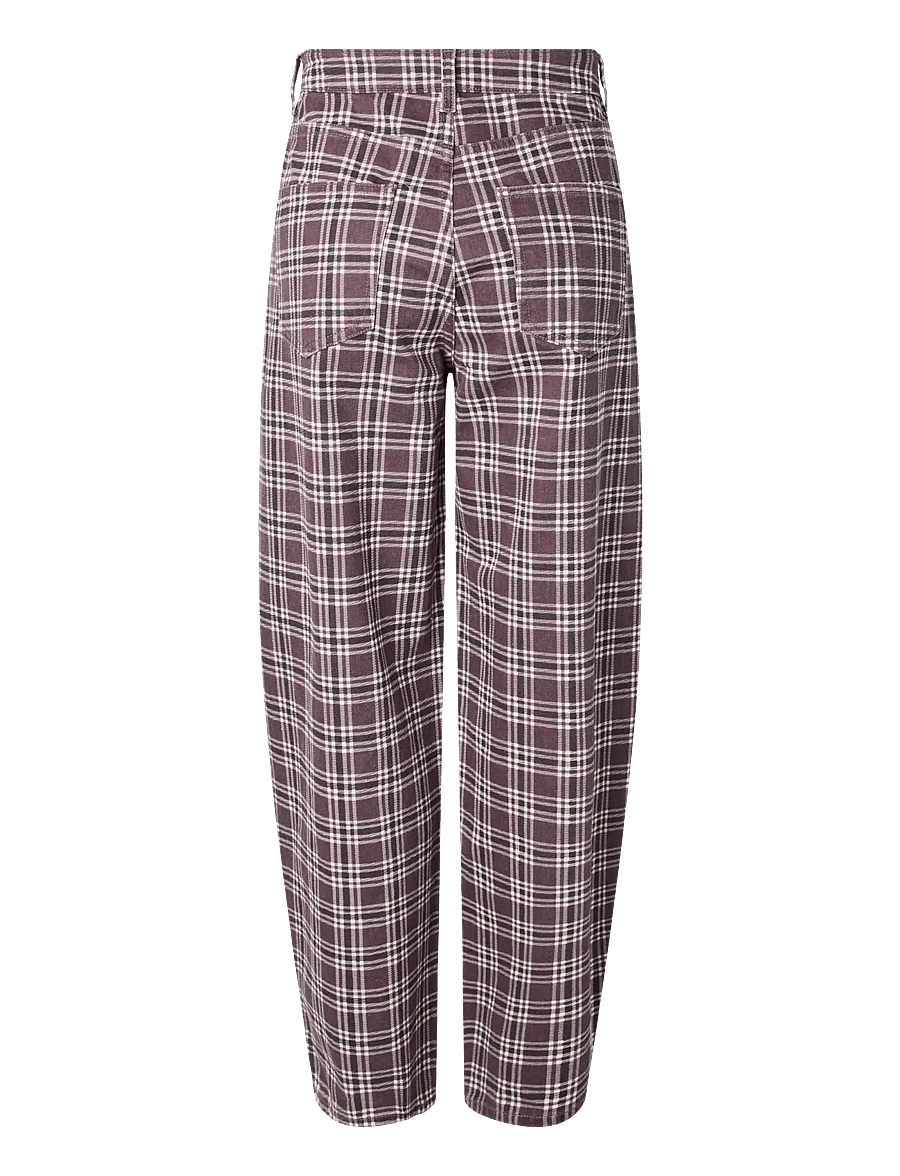 Pieces - PCGRACE MW BARREL ANK PRINTED JEANS DNM - barrel jeans - pickled beet - 2