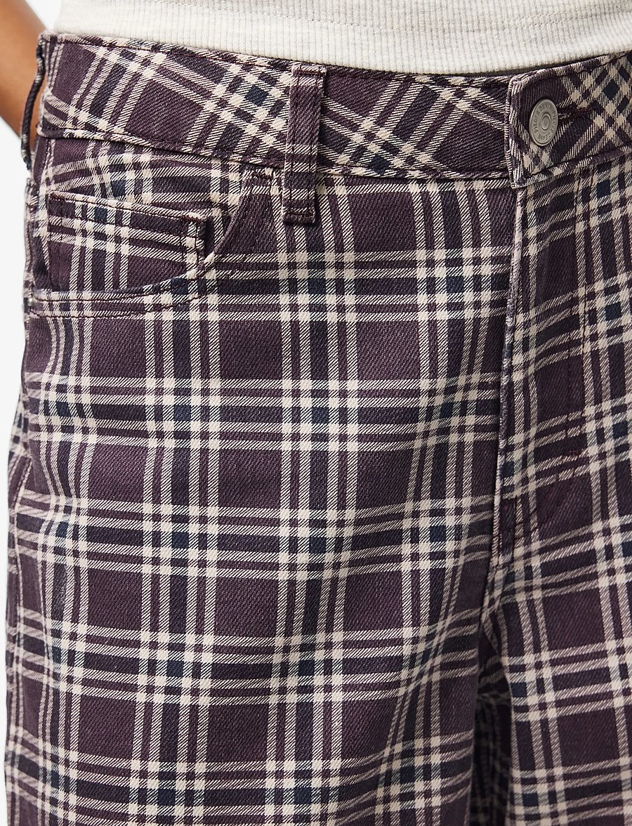 Pieces - PCGRACE MW BARREL ANK PRINTED JEANS DNM - barrel jeans - pickled beet - 5