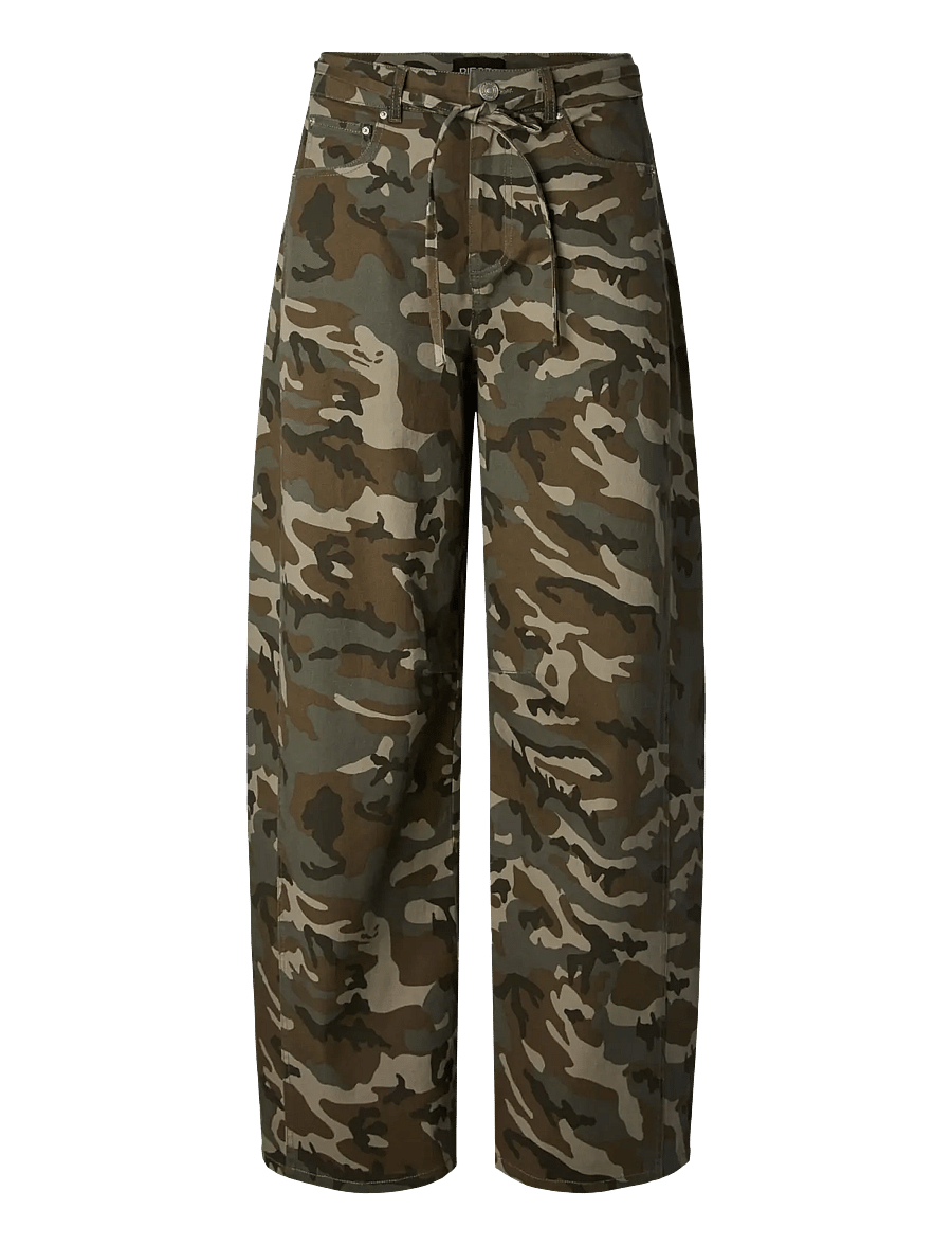 Pieces - PCMIMMI MW TIE BARREL JEANS DNM D2D - barrel jeans - mermaid - 1