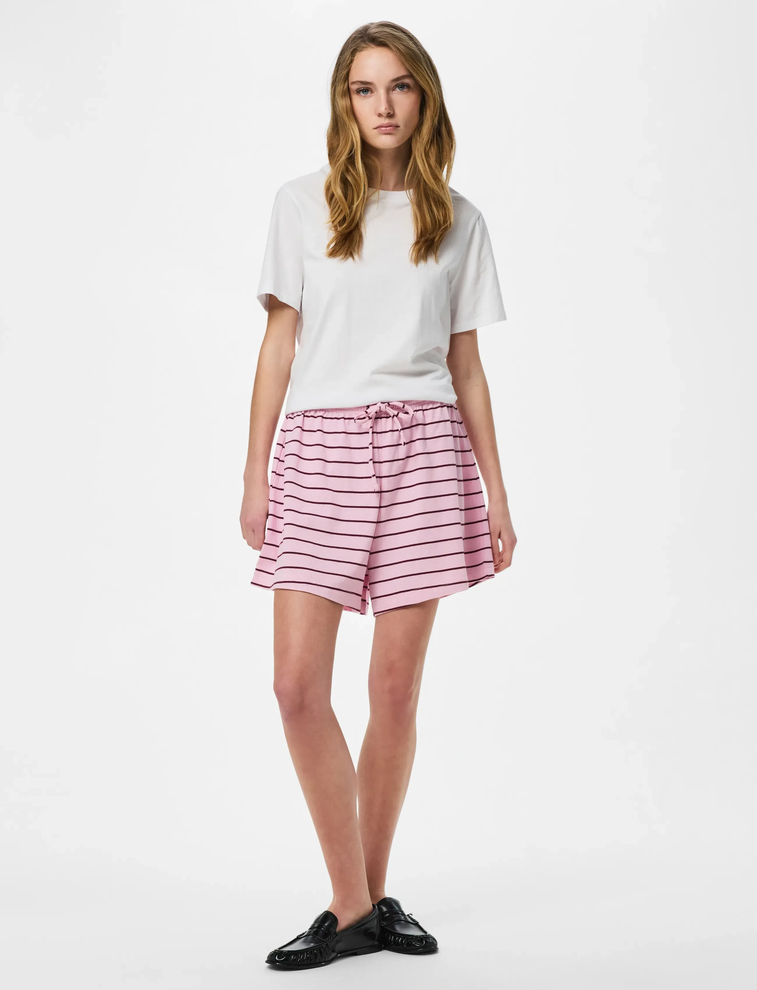 Pieces - PCSADIE HW SHORTS D2D - sweatshorts - roseate spoonbill - 4