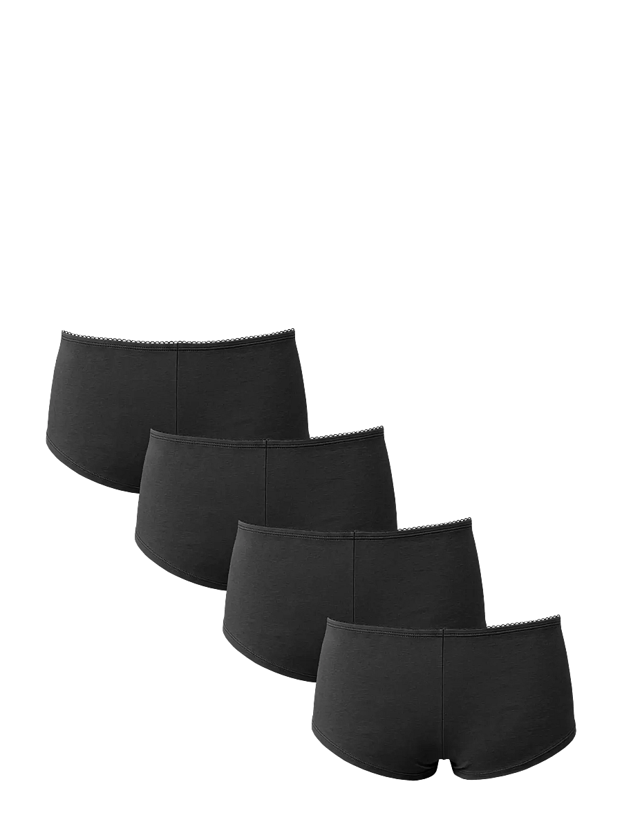 Pieces - PCLENA BOXER 4 PACK BC - hipster & hotpants - black - 1