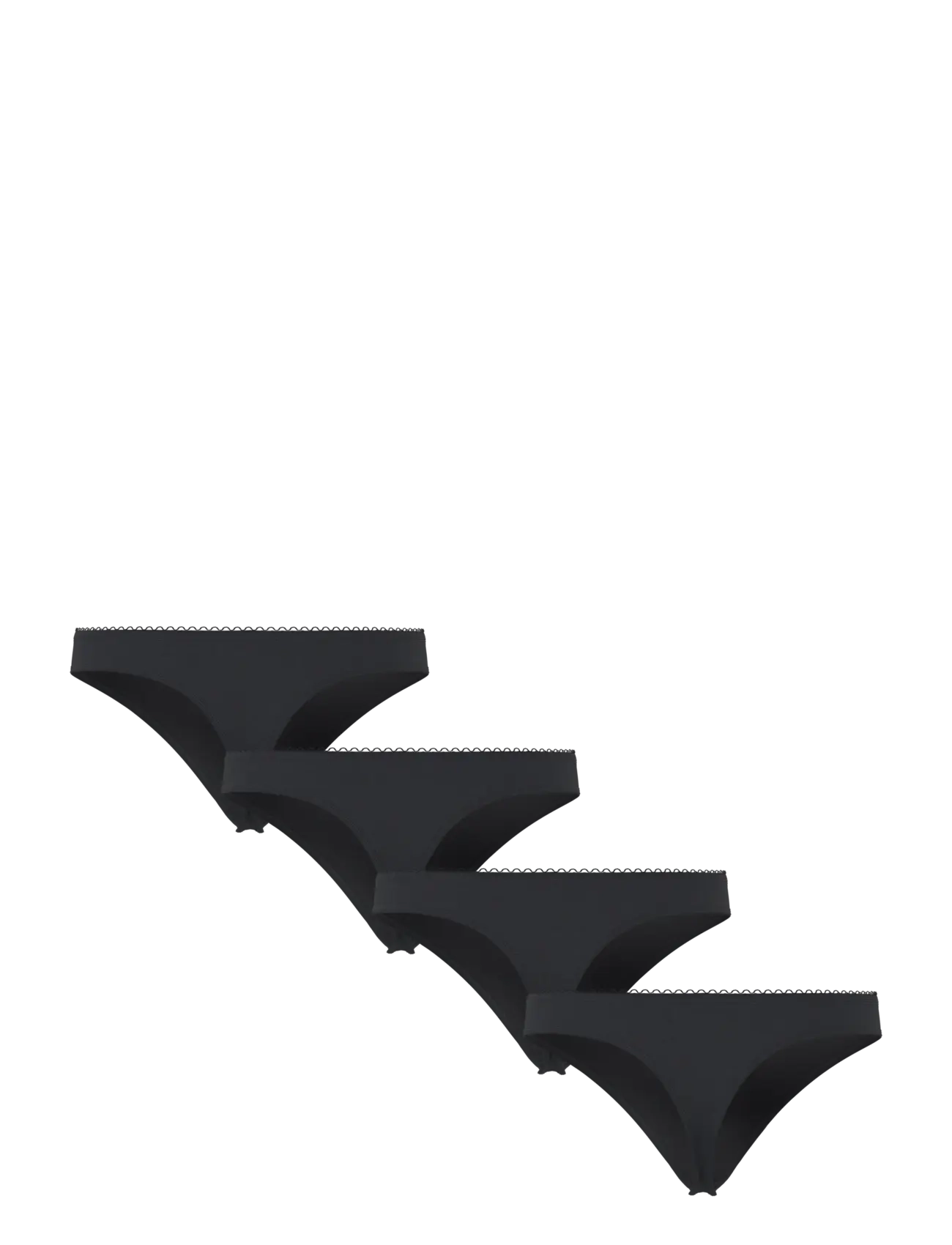 Pieces - PCLENA THONG 4 PACK BC - black - 1