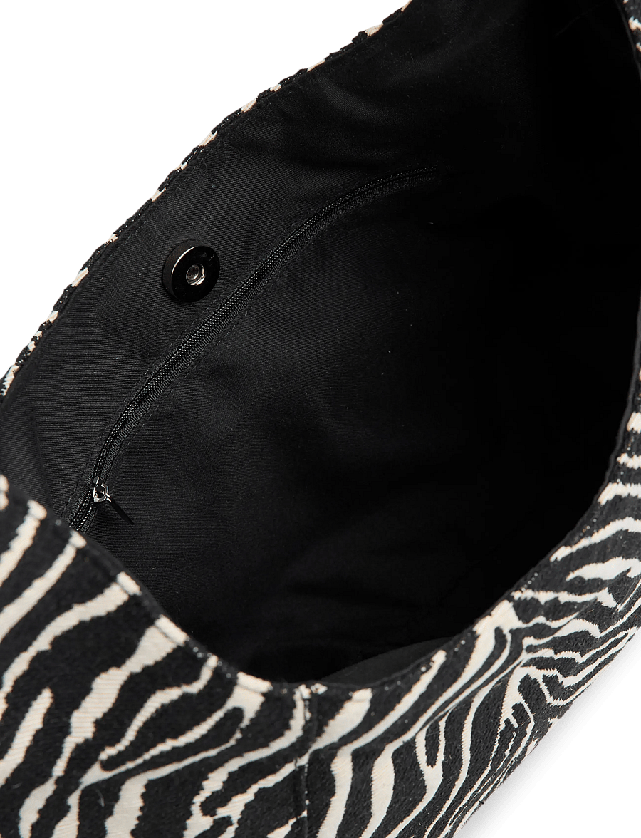 Pieces - PCJOYE ZEBRA HOBO BAG - håndtasker - birch - 4