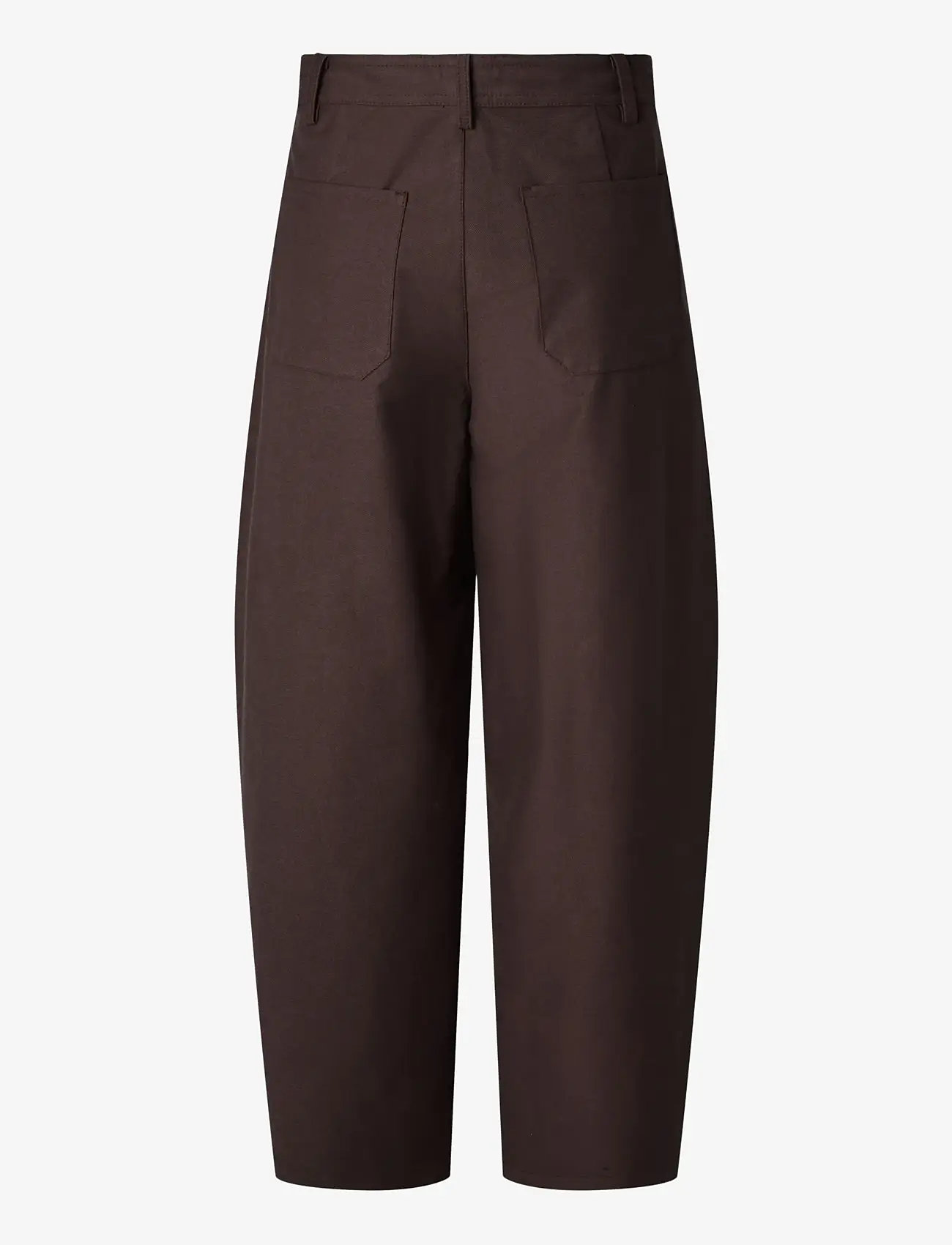 Pieces - PCRIKKE HW BARREL PANTS JRS - barrelbyxor - hot fudge - 2