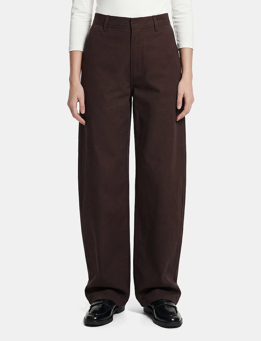 Pieces - PCRIKKE HW BARREL PANTS JRS NOOS BC - barrel-bukser - hot fudge - 0
