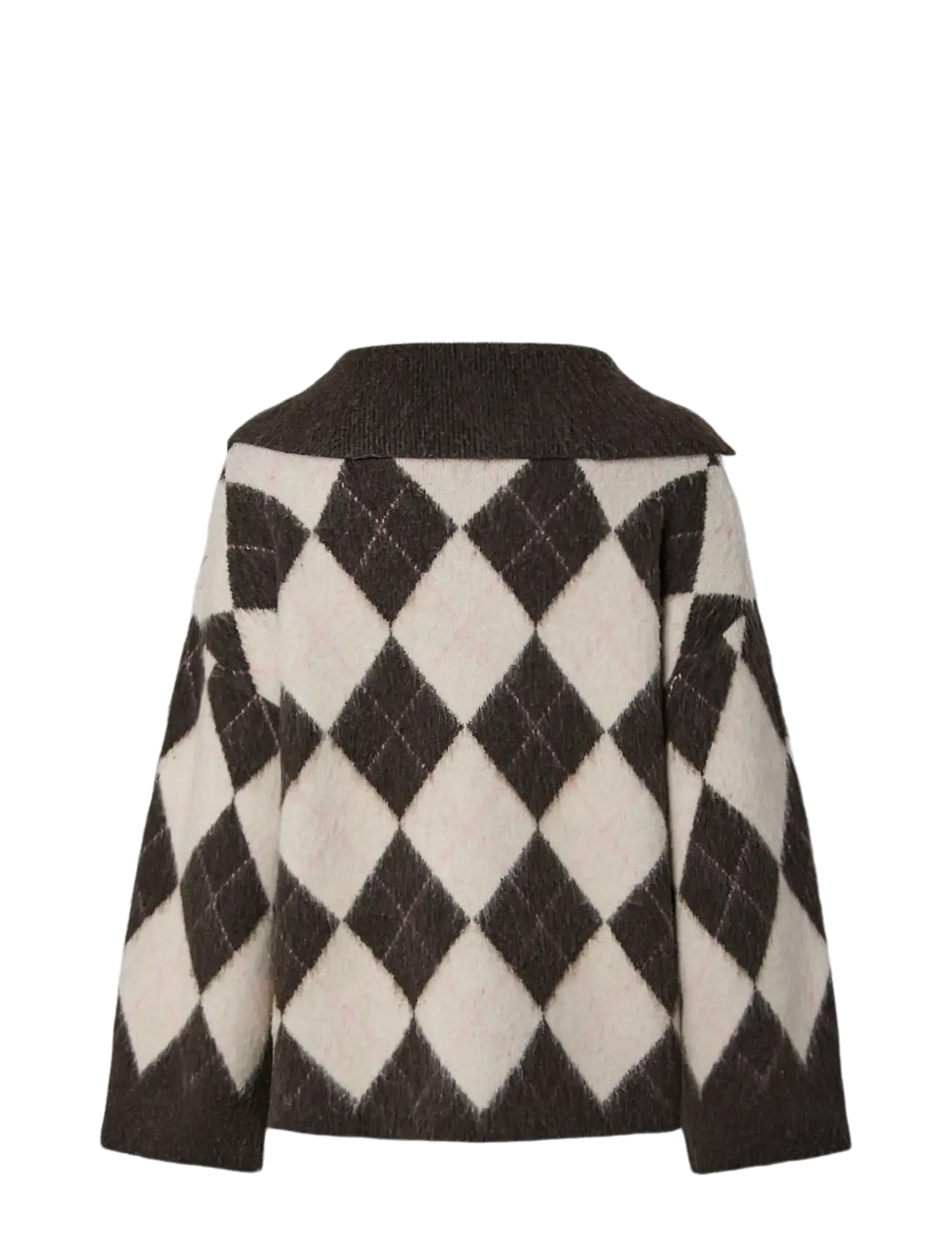 Pieces - PCALVA LS LOOSE CHECK KNIT CARDIGAN - hot fudge - 2
