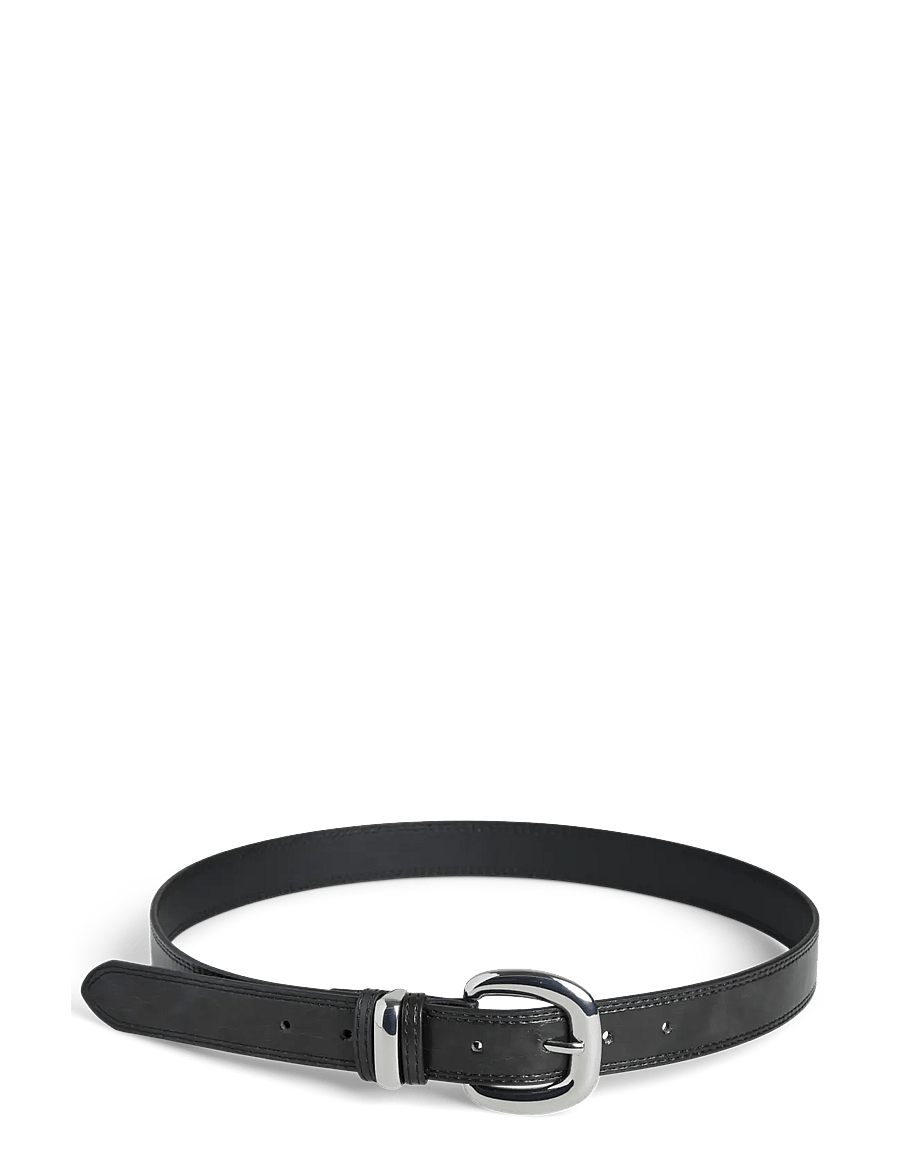 Pieces - PCVILKA PATENT JEANS BELT WB PU - vabaajavööd - black - 1