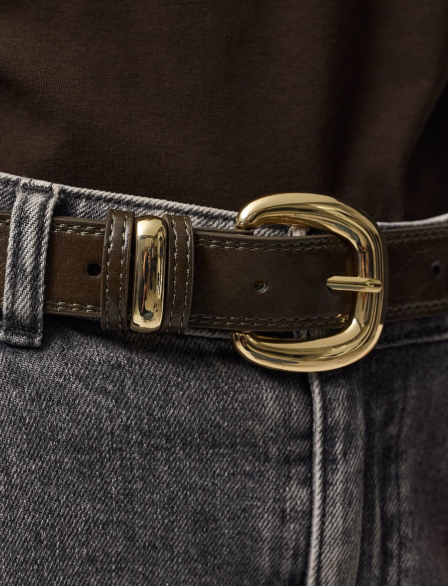 Pieces - PCVILKA PATENT JEANS BELT WB PU - freizeitgürtel - wren - 3