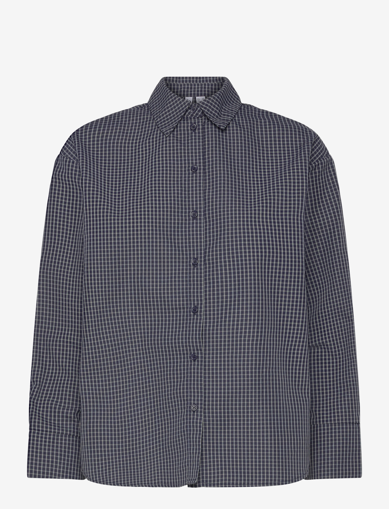 Pieces - PCSILLA LS CHECK SHIRT WVN D2D - langerma skyrtur - maritime blue - 0