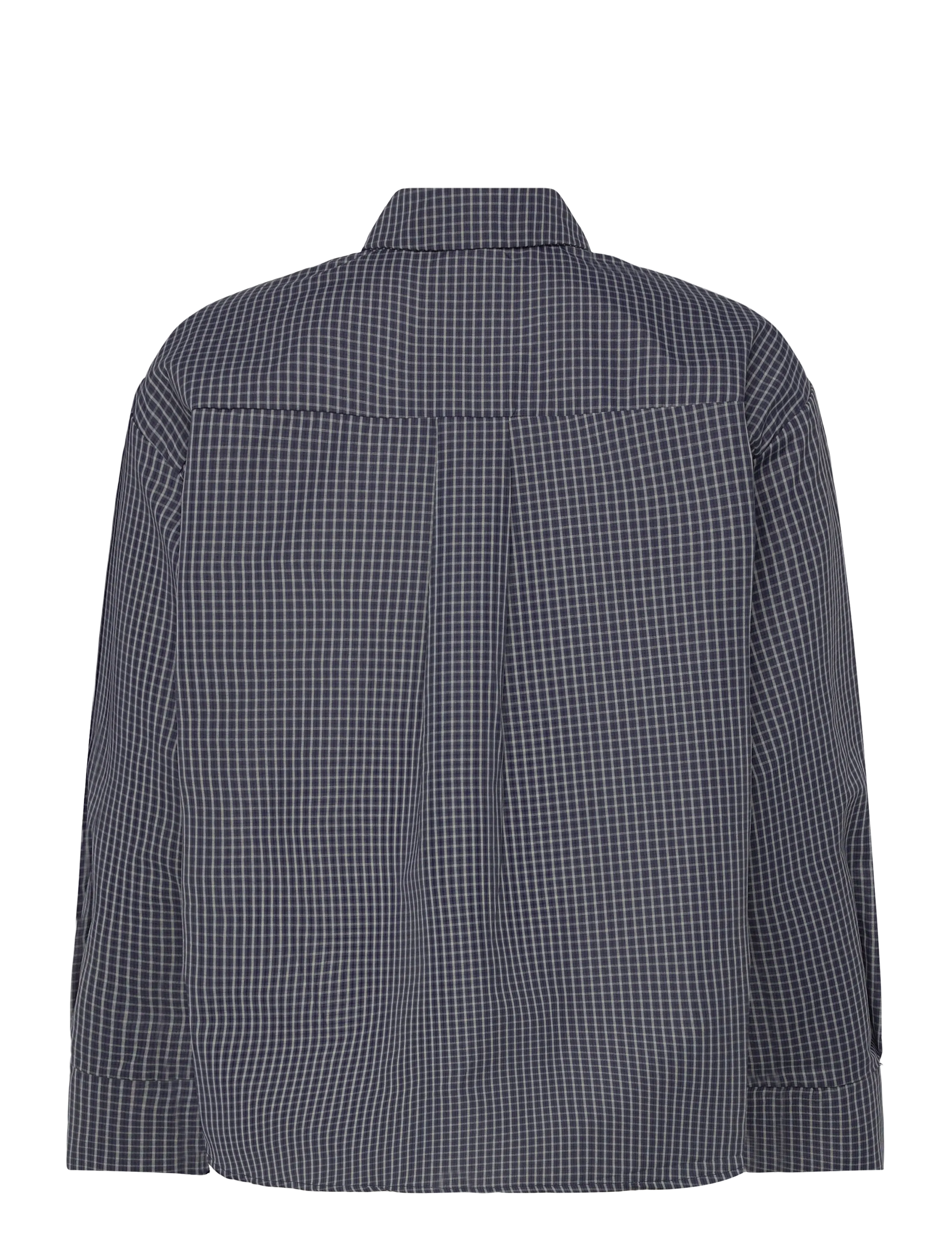 Pieces - PCSILLA LS CHECK SHIRT WVN D2D - langærmede skjorter - maritime blue - 1
