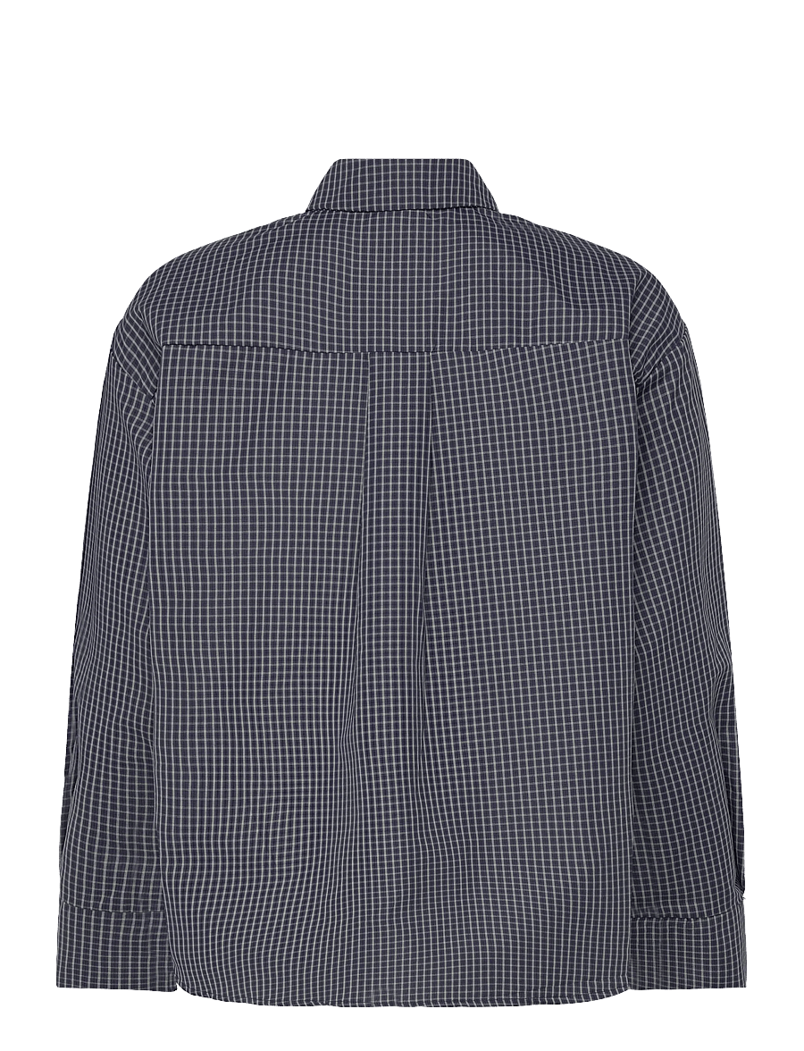 Pieces - PCSILLA LS CHECK SHIRT WVN D2D - langermede skjorter - maritime blue - 1