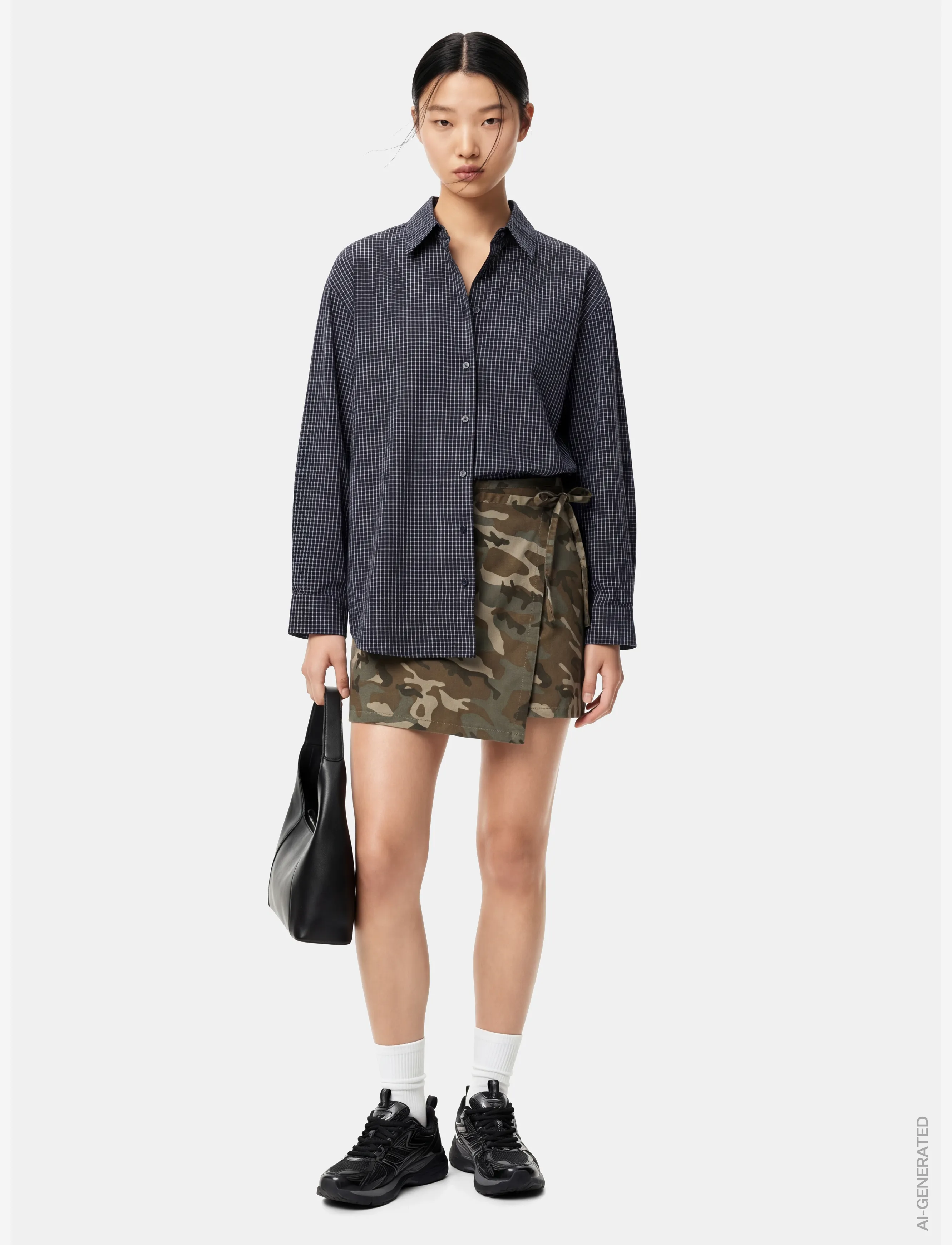 Pieces PCSILLA LS CHECK SHIRT WVN D2D - Pikkade varrukatega särgid - MARITIME BLUE / navy