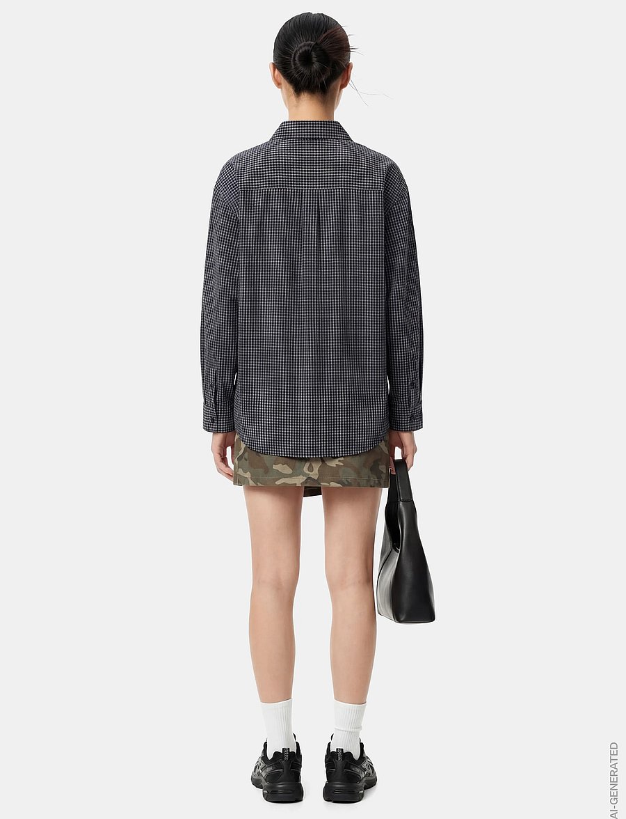 Pieces - PCSILLA LS CHECK SHIRT WVN D2D - langerma skyrtur - maritime blue - 3