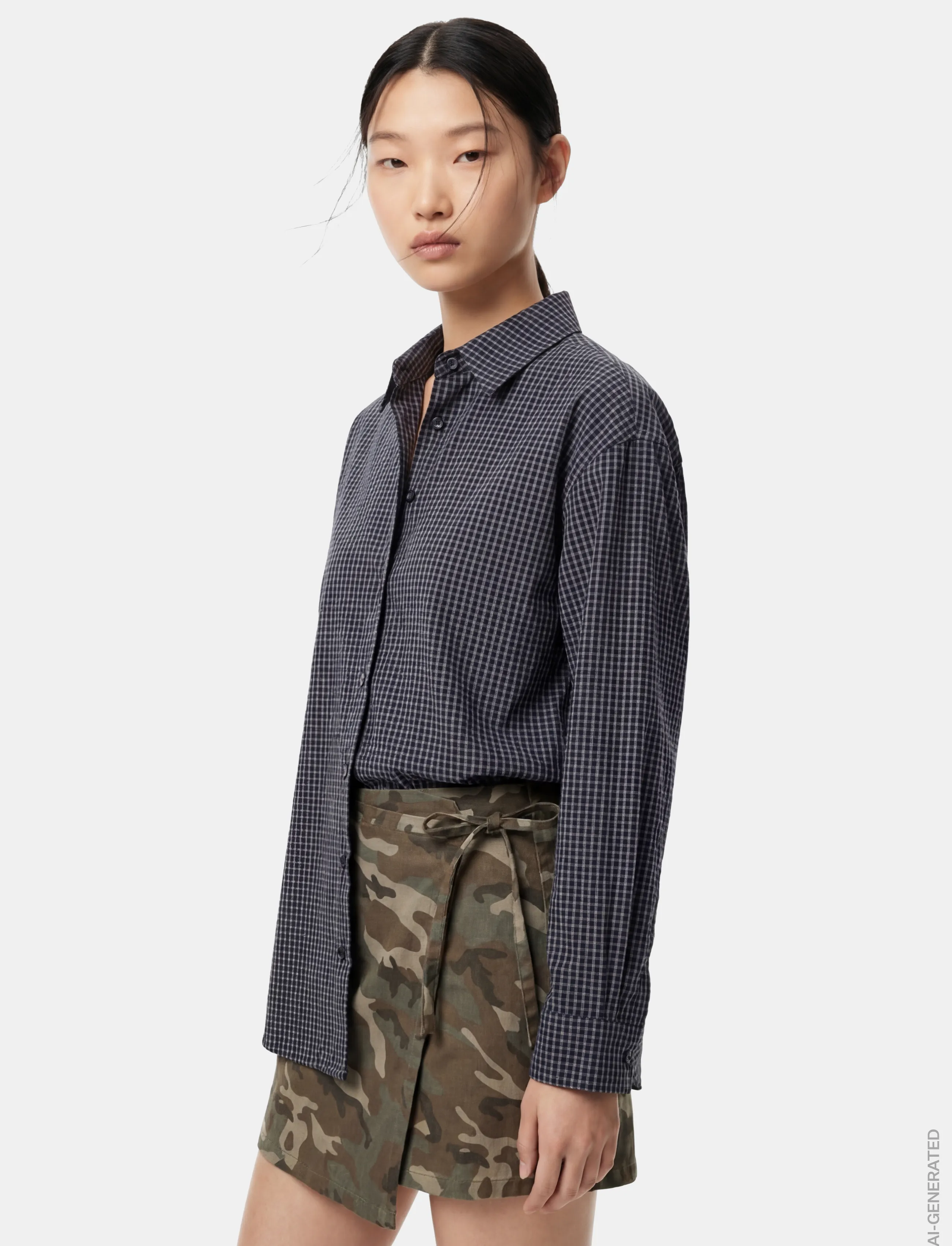 Pieces - PCSILLA LS CHECK SHIRT WVN D2D - langärmlige hemden - maritime blue - 4