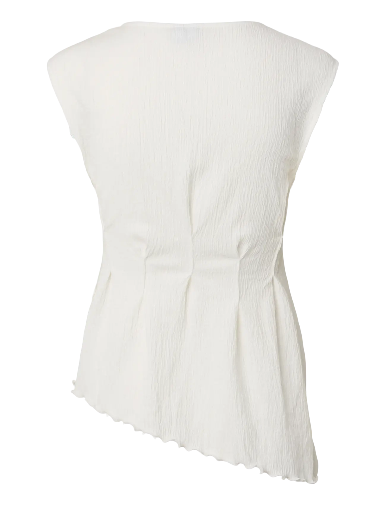 Pieces - PCMALIE SL ASYMETRIC TOP JRS D2D - bright white - 2