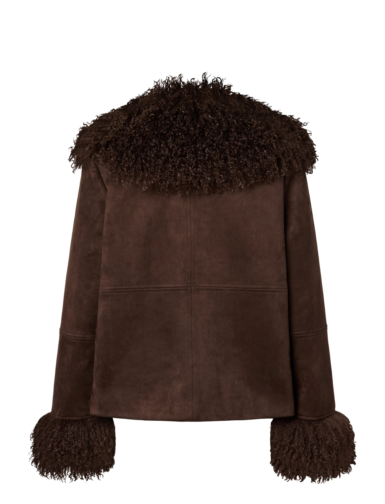 Pieces - PCNANNA BRUSHED SHORT JACKET - hot fudge - 2