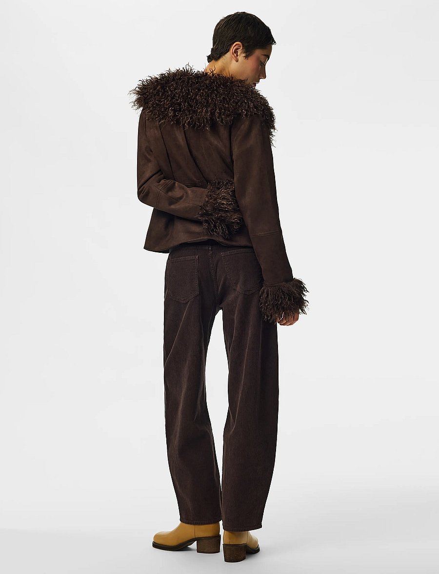 Pieces - PCNANNA BRUSHED SHORT JACKET - hot fudge - 3