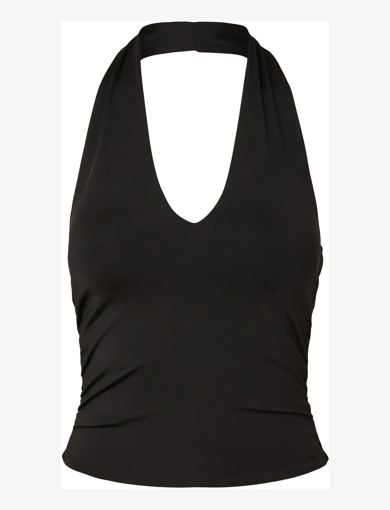 Pieces - PCMELLY HALTERNECK TOP JRS DM - tanktops - black - 1