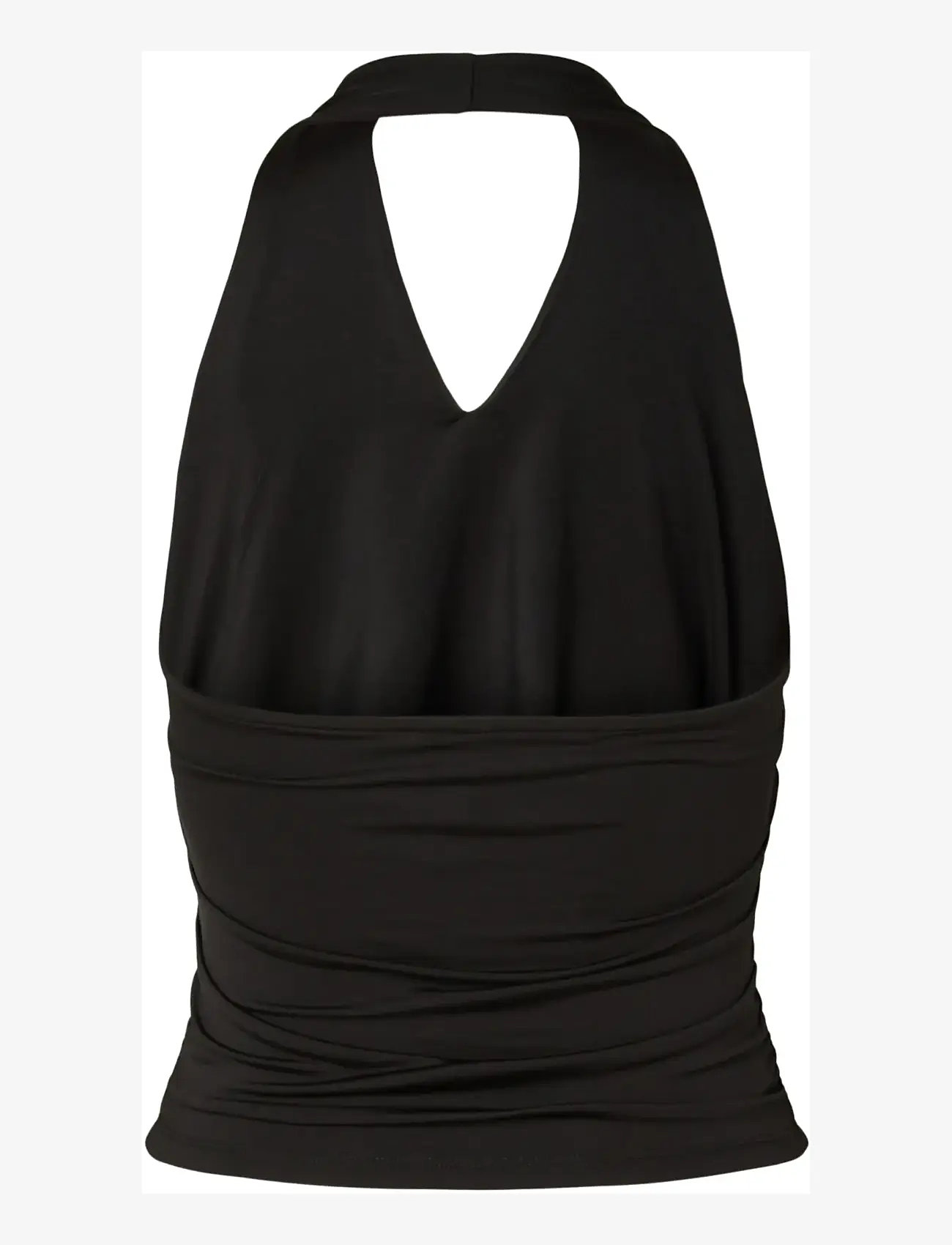 Pieces - PCMELLY HALTERNECK TOP JRS DM - tanktops - black - 2