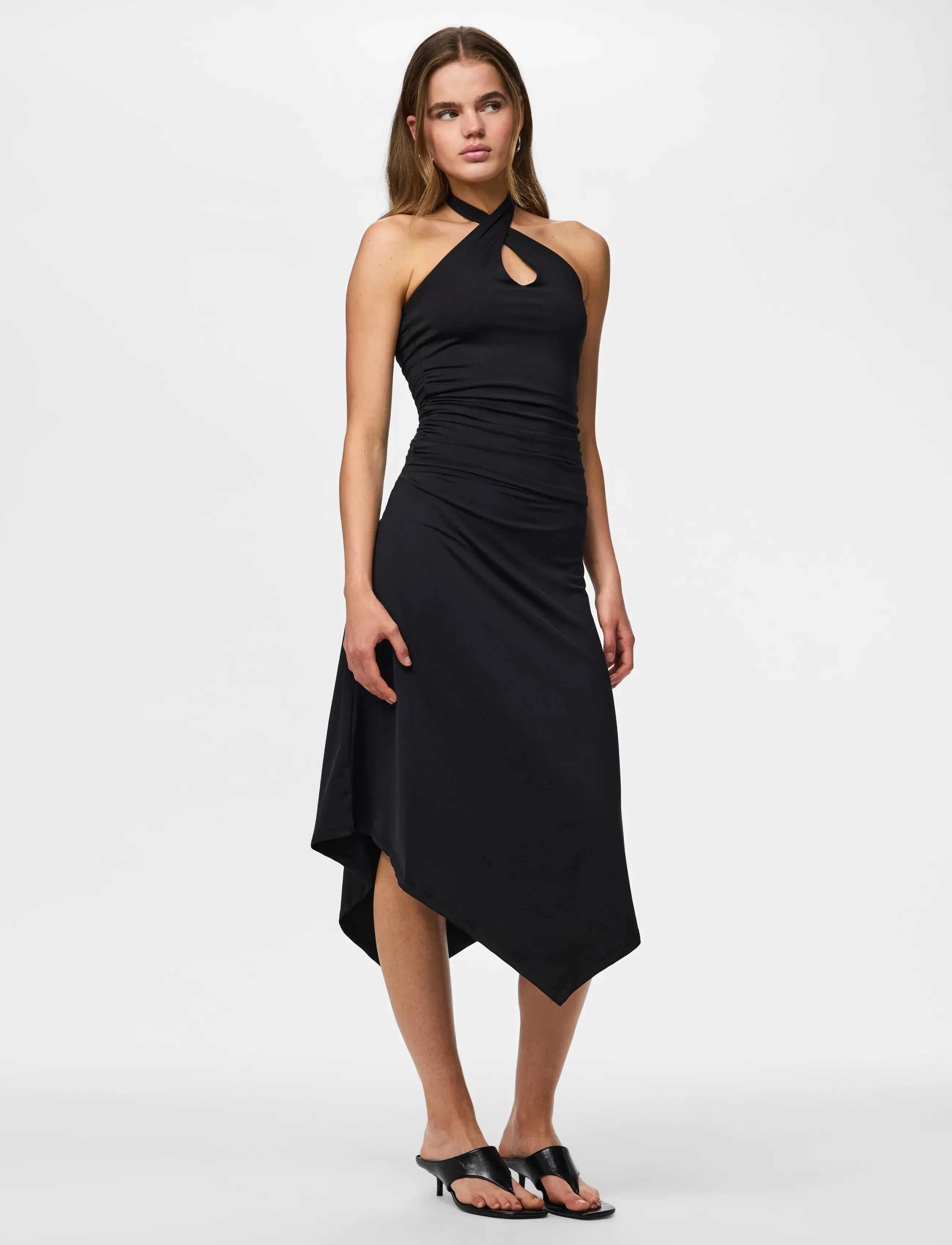Pieces - PCMELLY HALTERNECK TOP JRS DM - black - 5