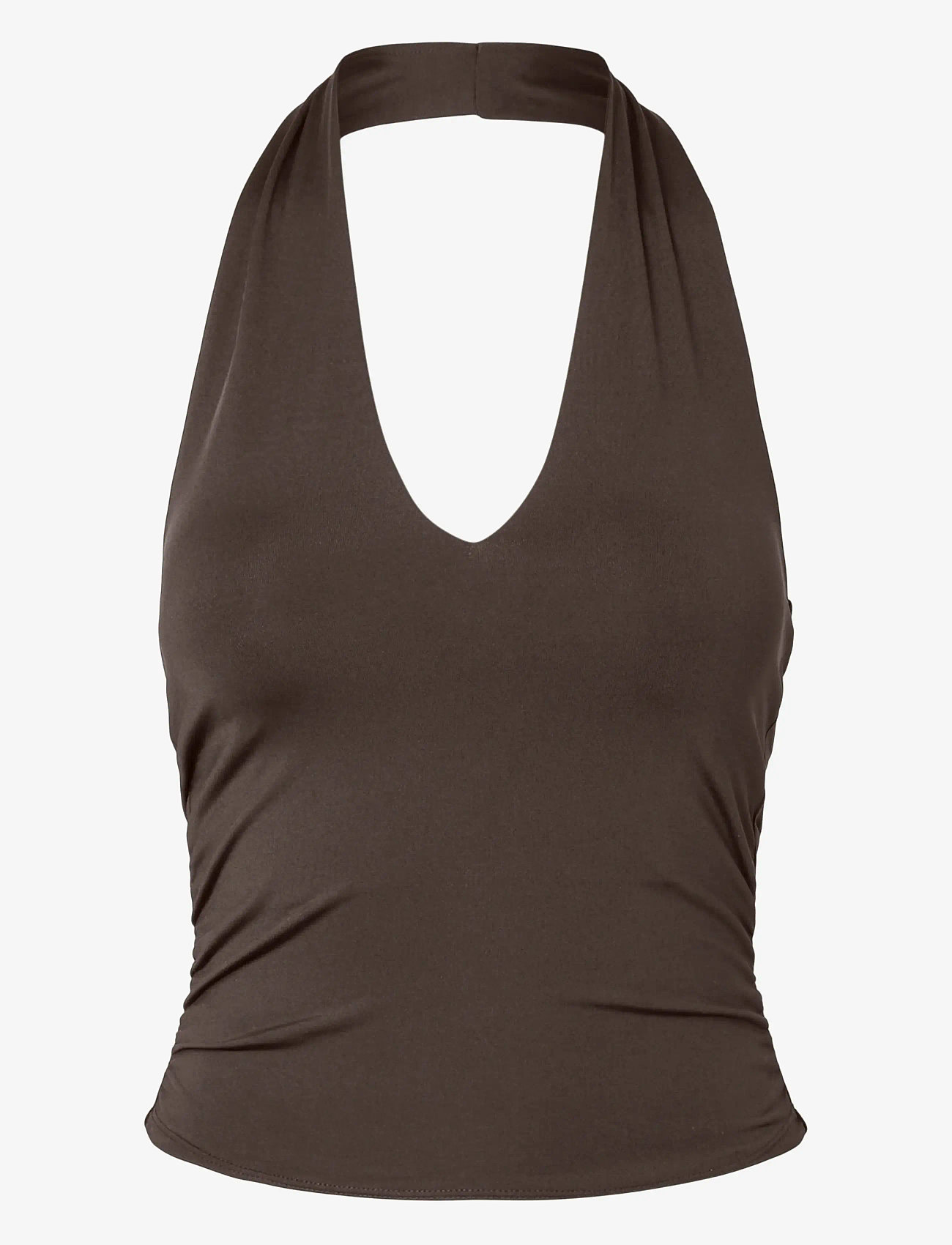 Pieces - PCMELLY HALTERNECK TOP JRS DM - Ärmellose tops - hot fudge - 1