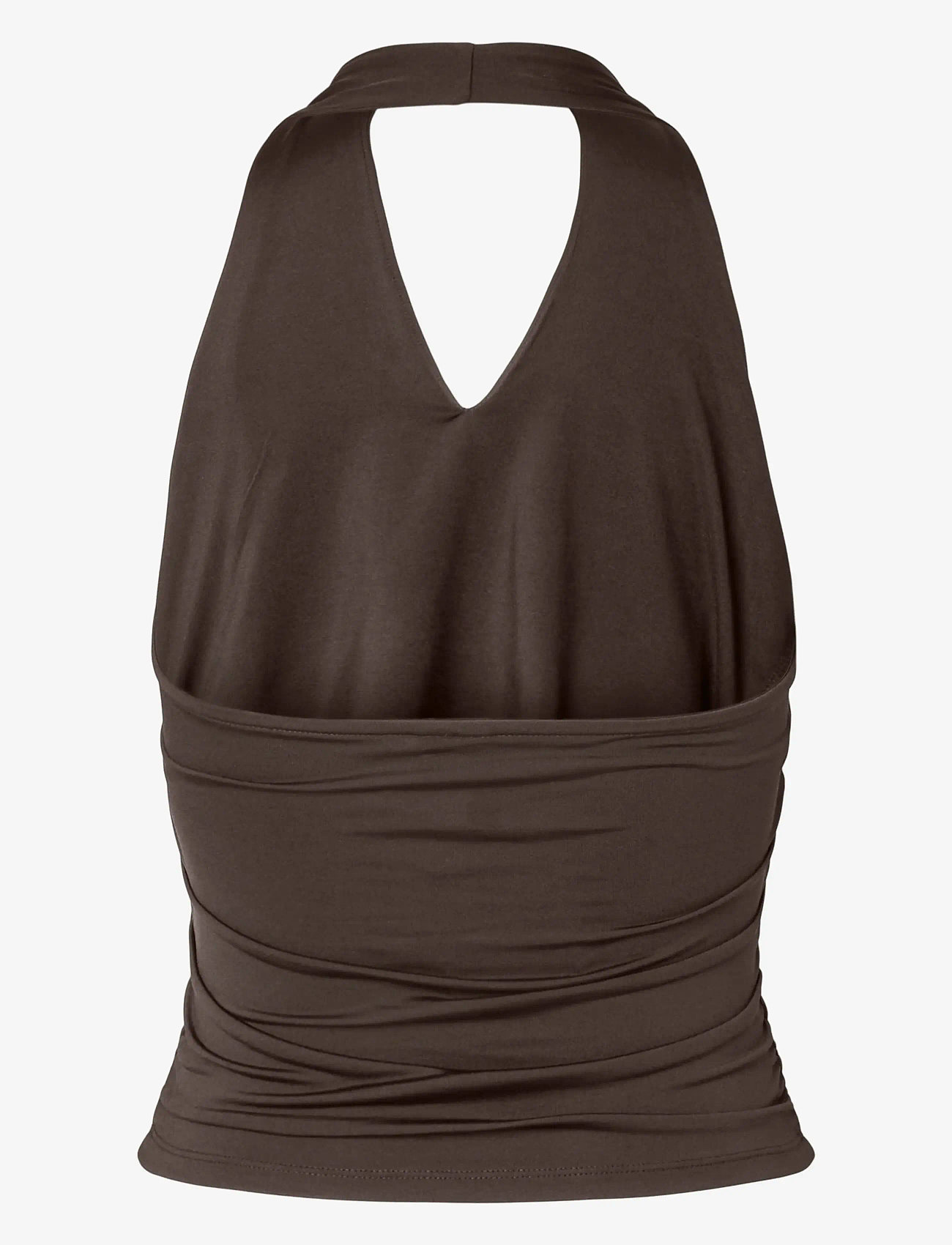 Pieces - PCMELLY HALTERNECK TOP JRS DM - Ärmellose tops - hot fudge - 2