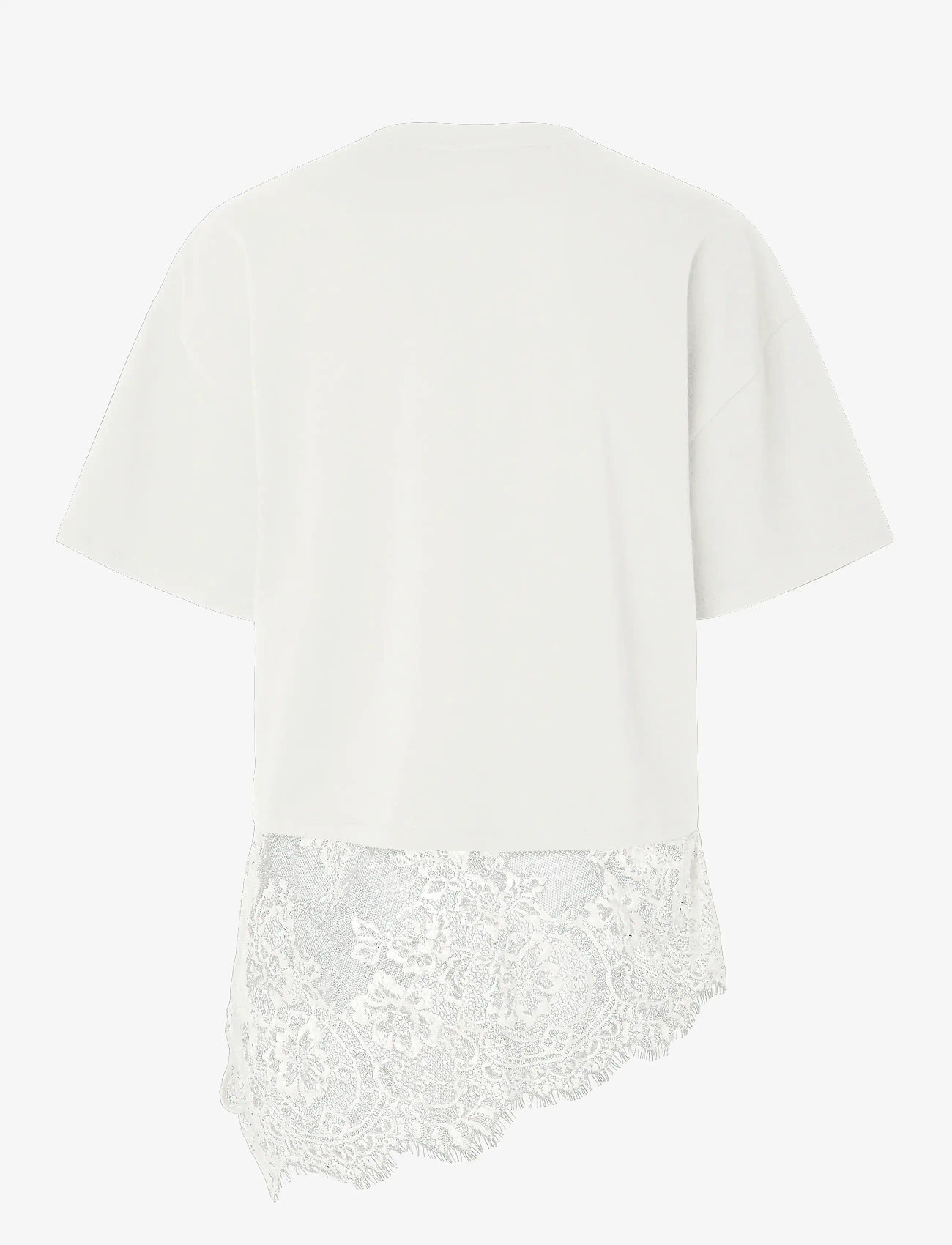 Pieces - PCMAVE SS LACE T-SHIRT JRS DM - t-shirts - cloud dancer - 2
