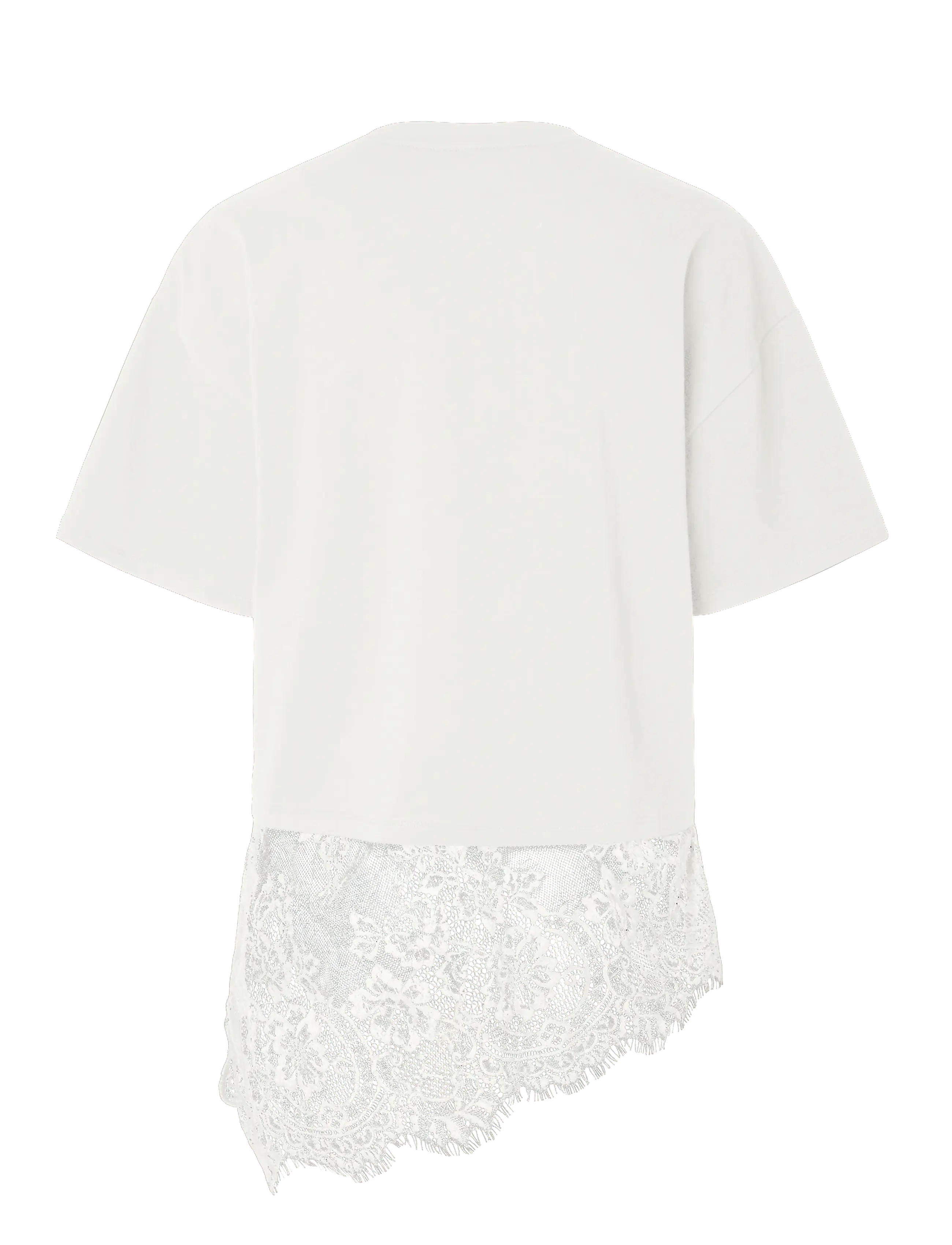 Pieces - PCMAVE SS LACE T-SHIRT JRS DM - t-shirts - cloud dancer - 2