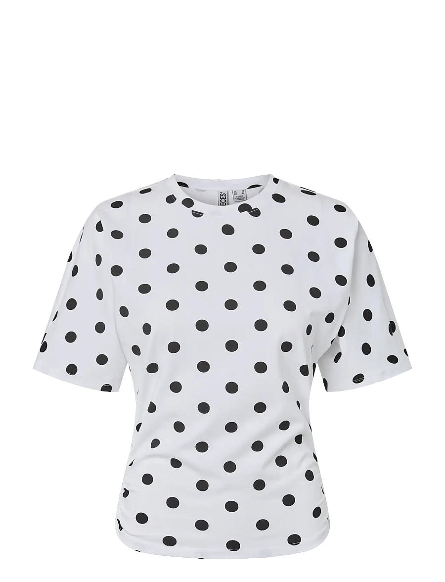 Pieces - PCALLI SS O-NECK TOP JRS DM - bright white - 1