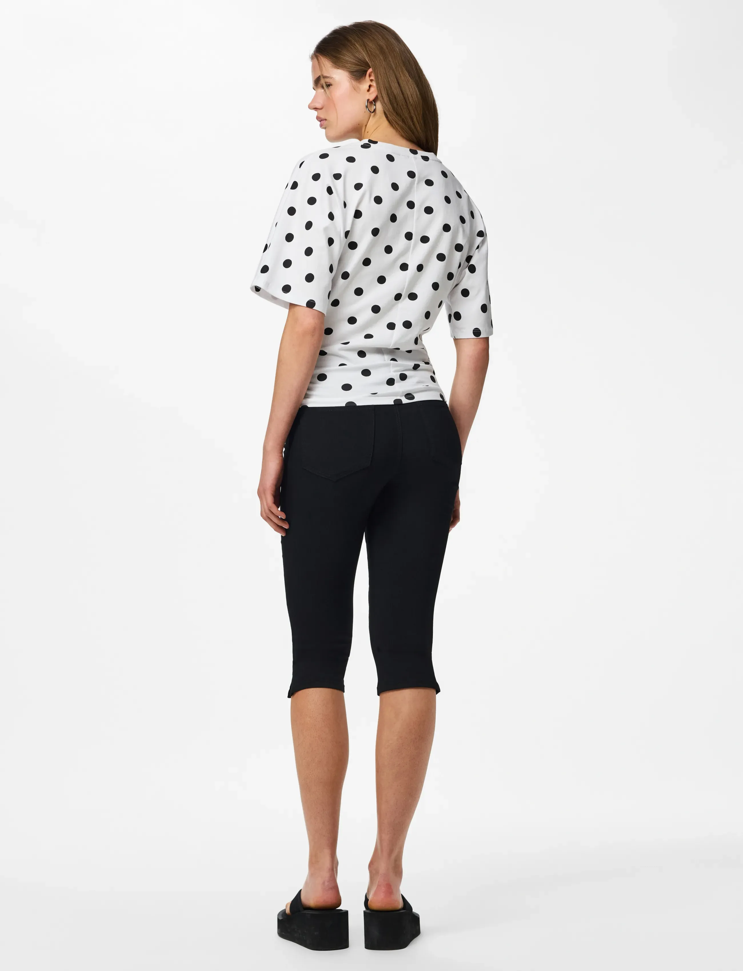 Pieces - PCALLI SS O-NECK TOP JRS DM - bright white - 3