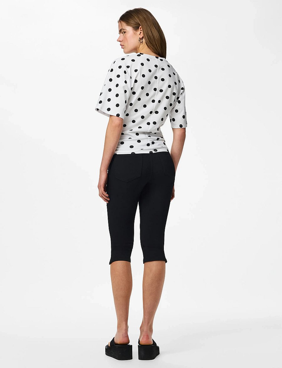 Pieces - PCALLI SS O-NECK TOP JRS DM - bright white - 3