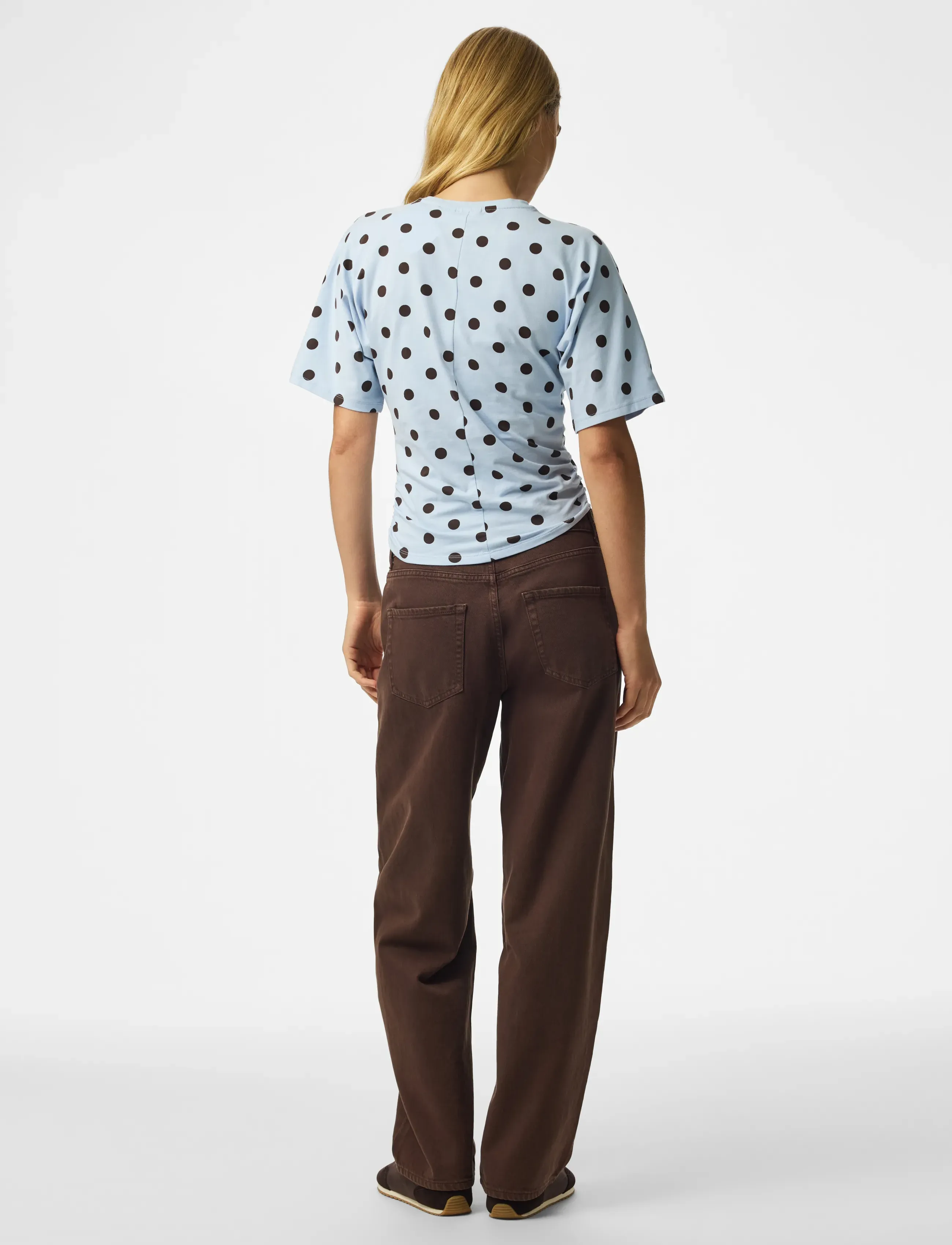 Pieces - PCALLI SS O-NECK TOP JRS DM - t-särgid - cashmere blue - 3