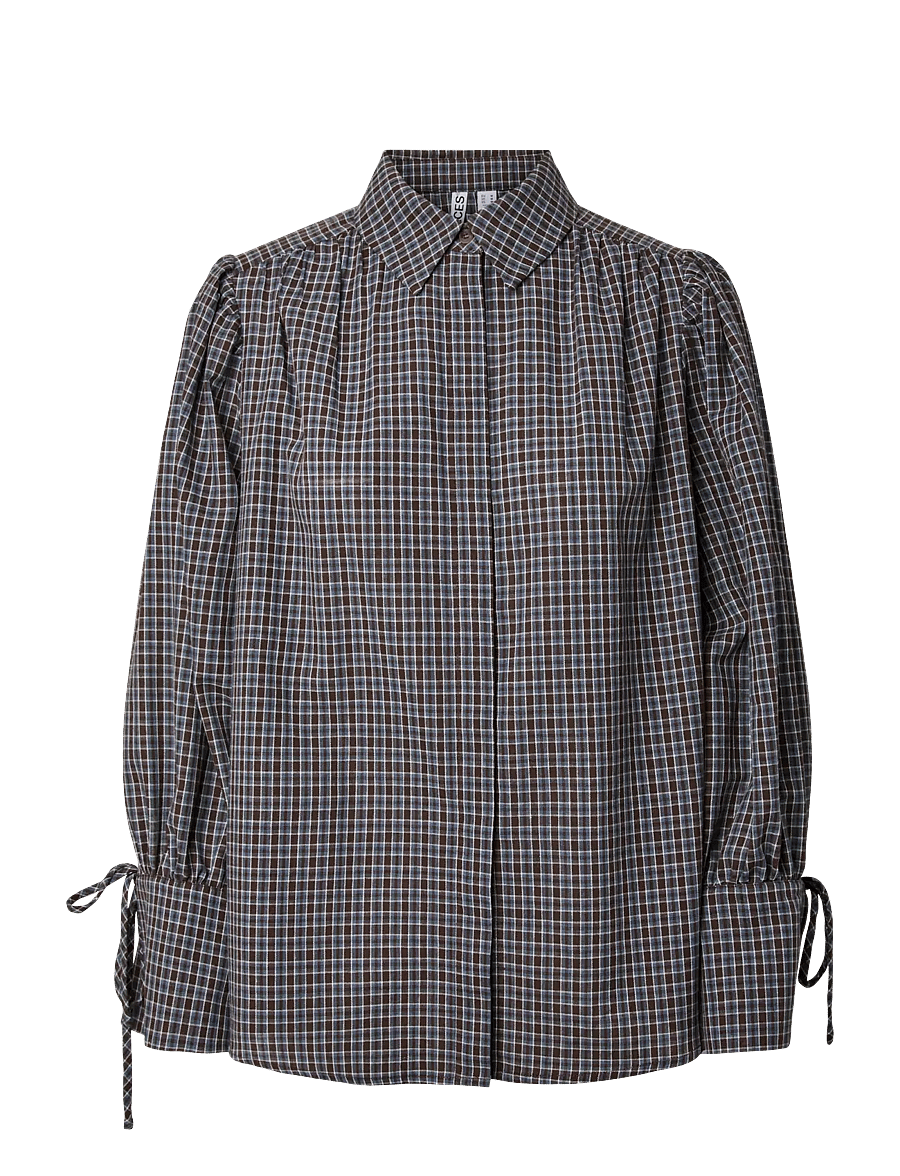 Pieces - PCJUNE LS PLEATED DETAIL SHIRT WVND2D - cashmere blue - 1