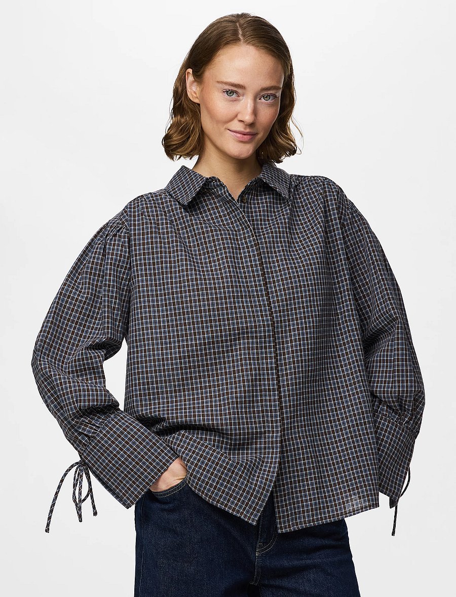 Pieces - PCJUNE LS PLEATED DETAIL SHIRT WVND2D - cashmere blue - 0