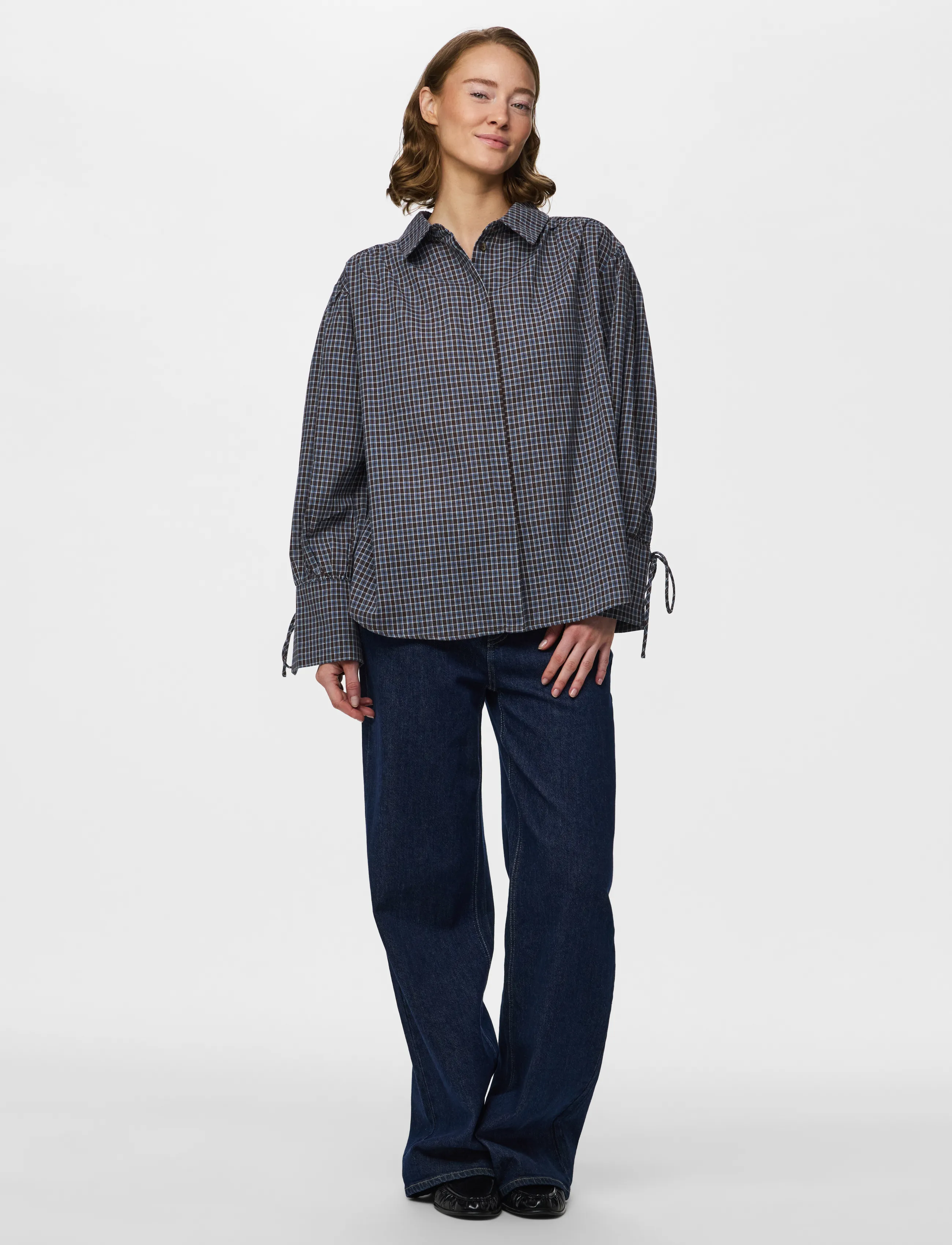 Pieces - PCJUNE LS PLEATED DETAIL SHIRT WVND2D - cashmere blue - 4