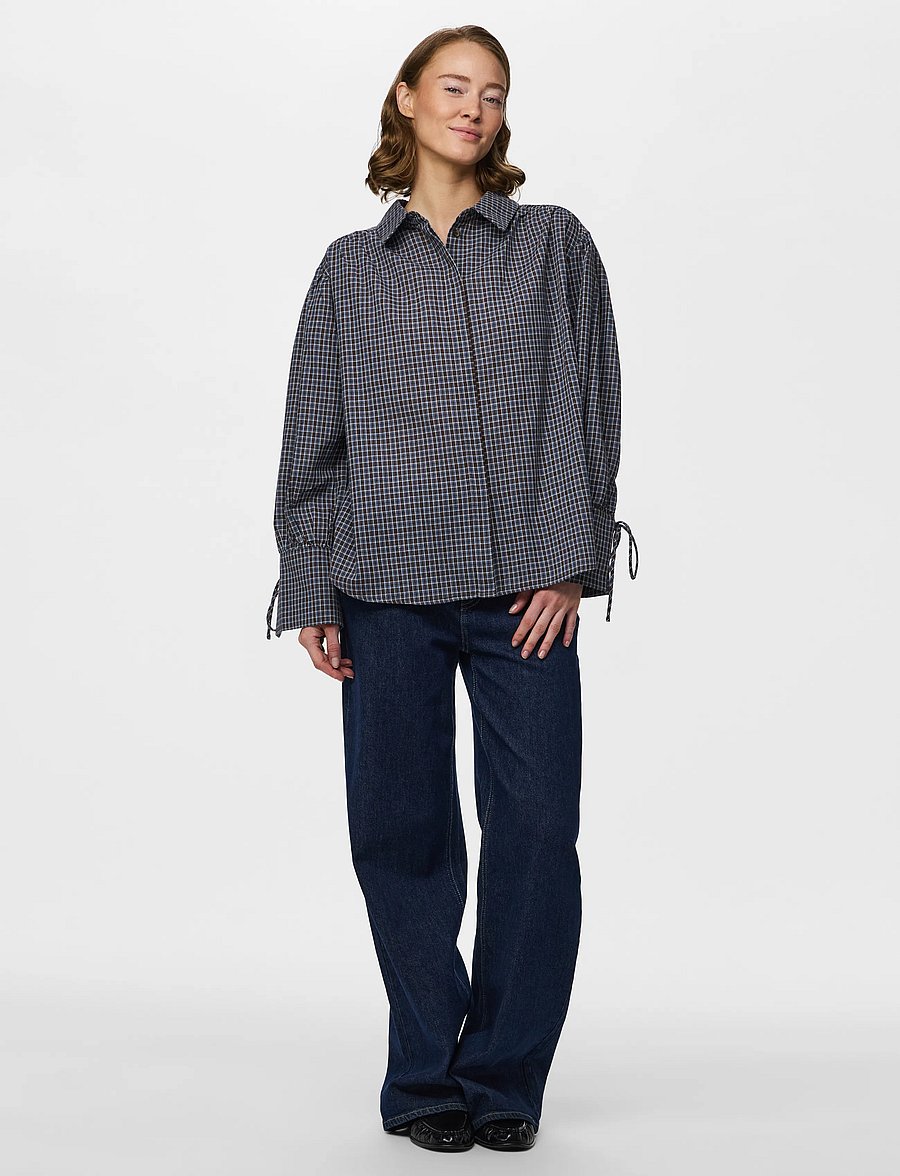 Pieces - PCJUNE LS PLEATED DETAIL SHIRT WVND2D - cashmere blue - 4