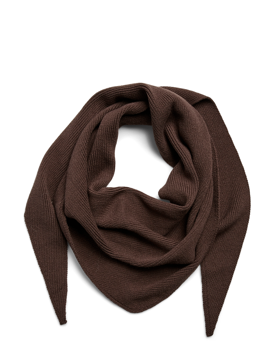Pieces - PCKOMMA RIB BIG TRIANGLE SCARF NOOS BC - hot fudge - 1