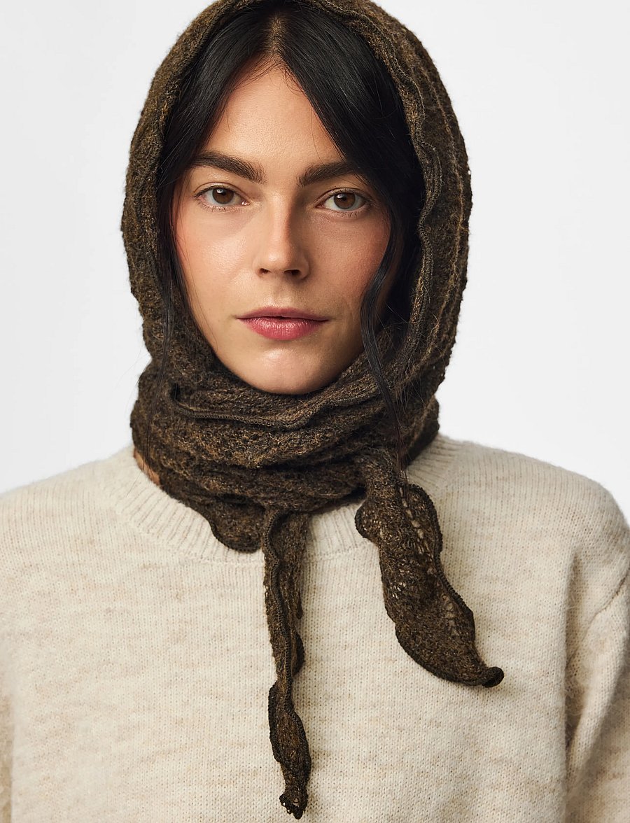 Pieces - PCESTELLE TRIANGLE SCARF BC - halstørklæder - morel - 3