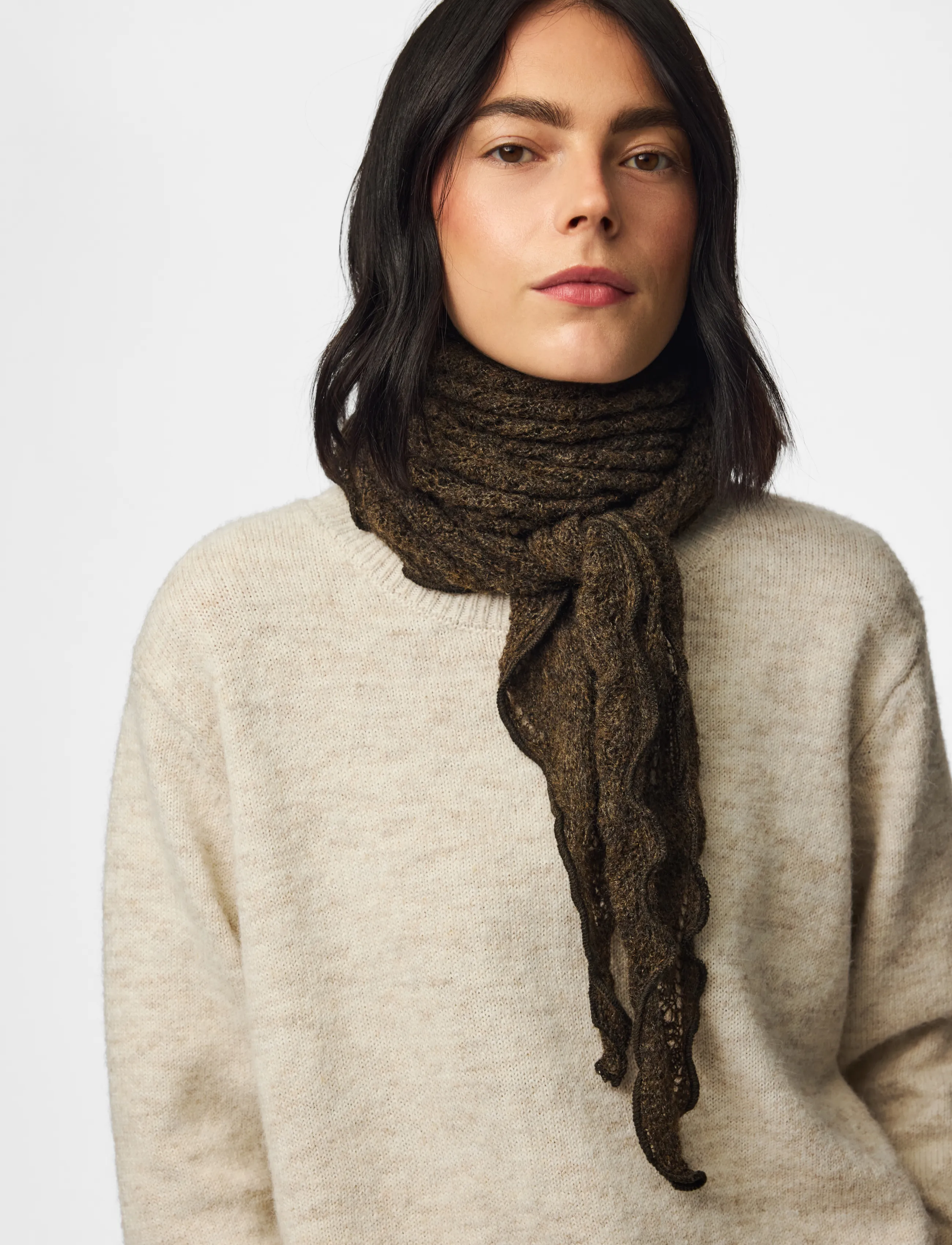 Pieces - PCESTELLE TRIANGLE SCARF BC - winterschals - morel - 3
